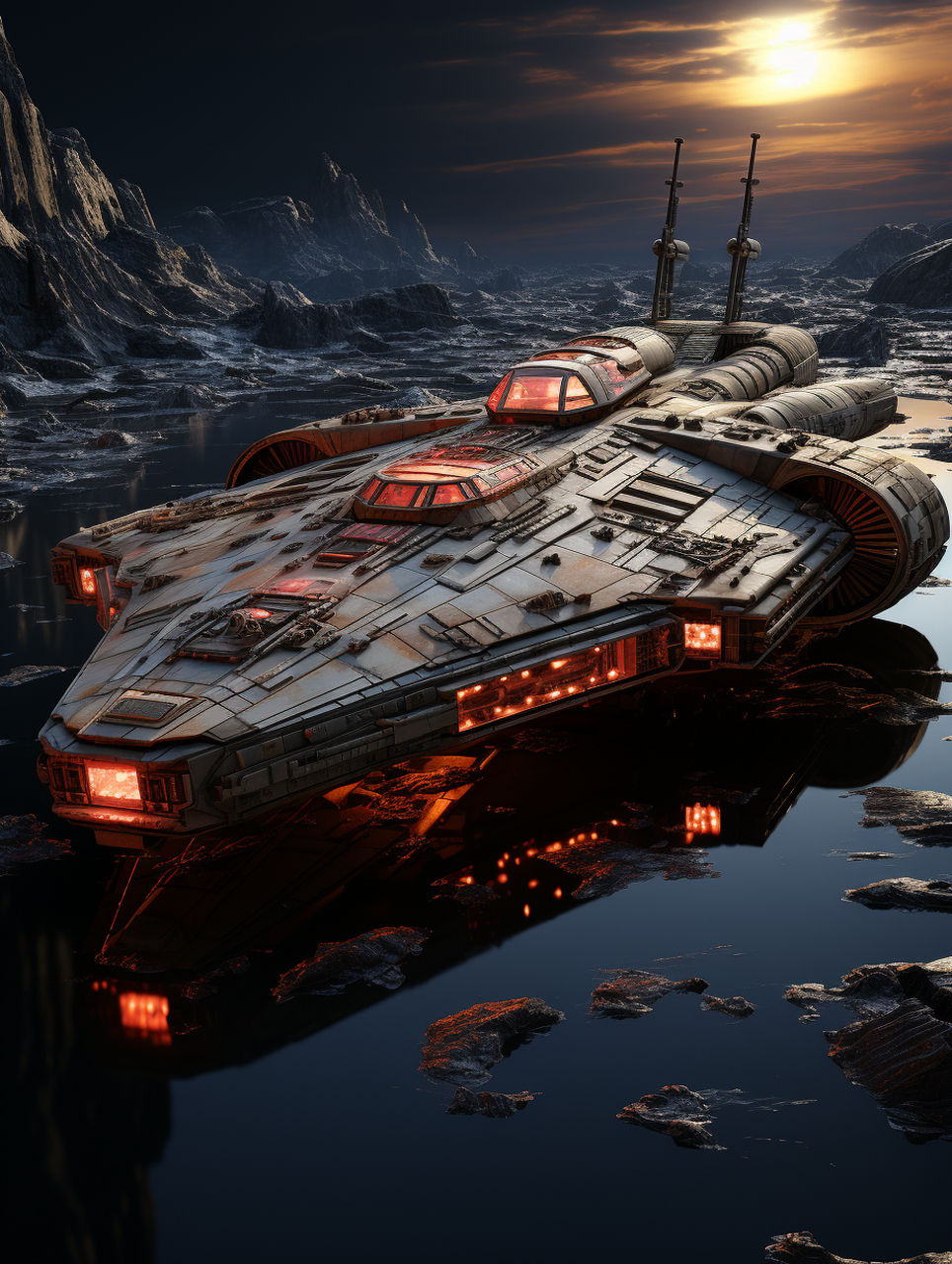 启航的星际战舰!#ai绘画#