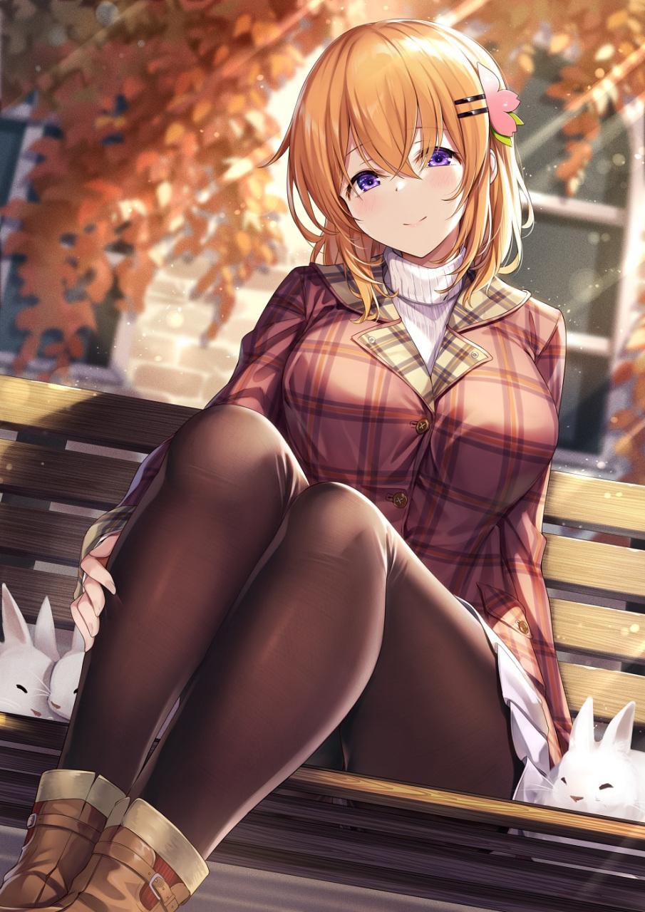 暖和的兔子 画师:ks