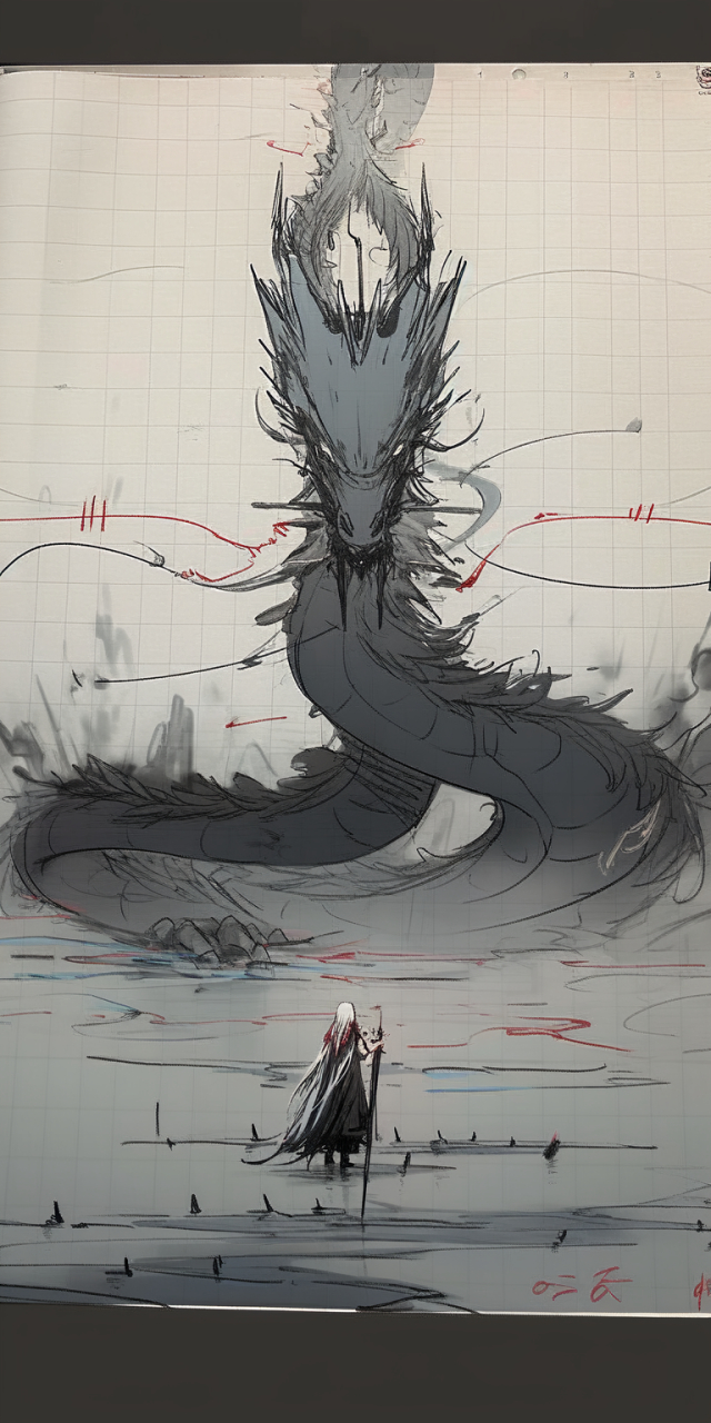 【ai壁纸】召唤水墨神龙 #壁纸# #水墨# #ai图片# #动漫头像和壁纸