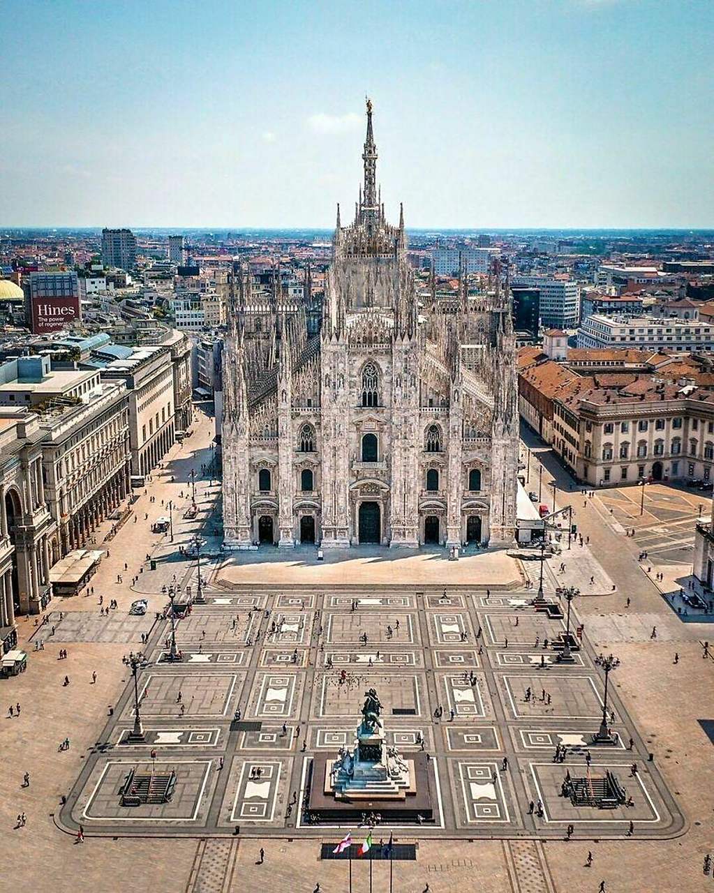 著名地标航拍照片:意大利的米兰大教堂