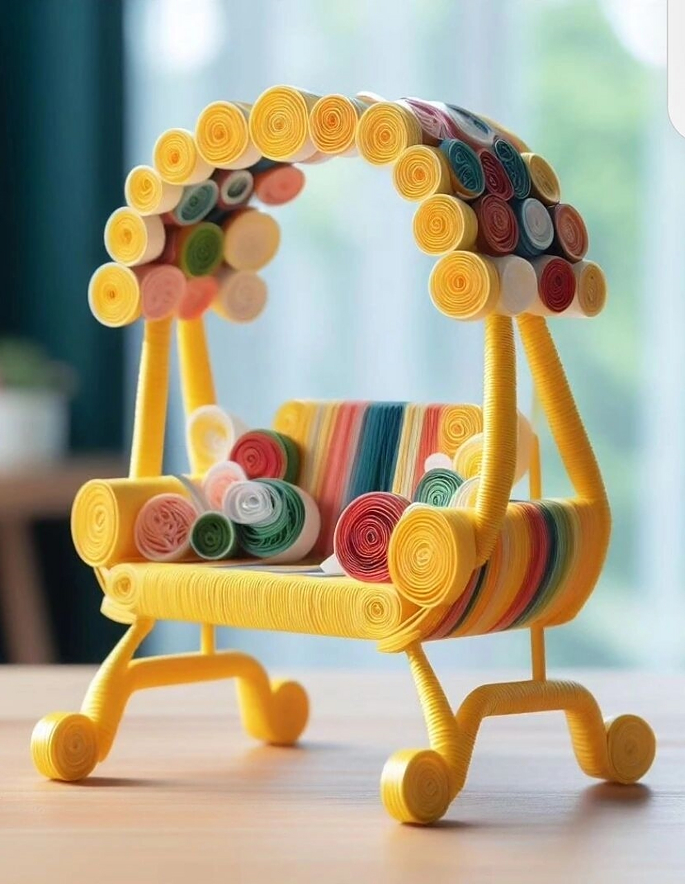 衍纸艺术: 秋千设计带你回到童年美好时光 衍纸艺术是一种充满创意和