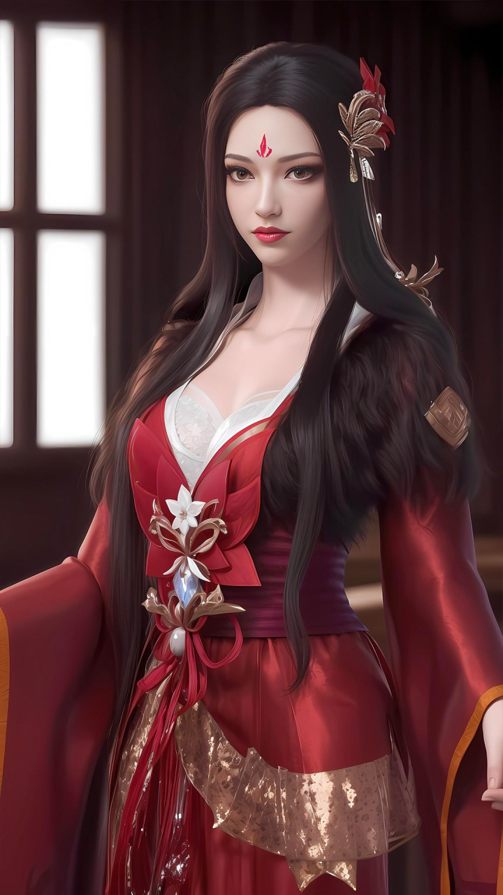 国漫女神|《完美世界》石毅母亲ai高清手机壁纸:荒天帝石昊的大娘