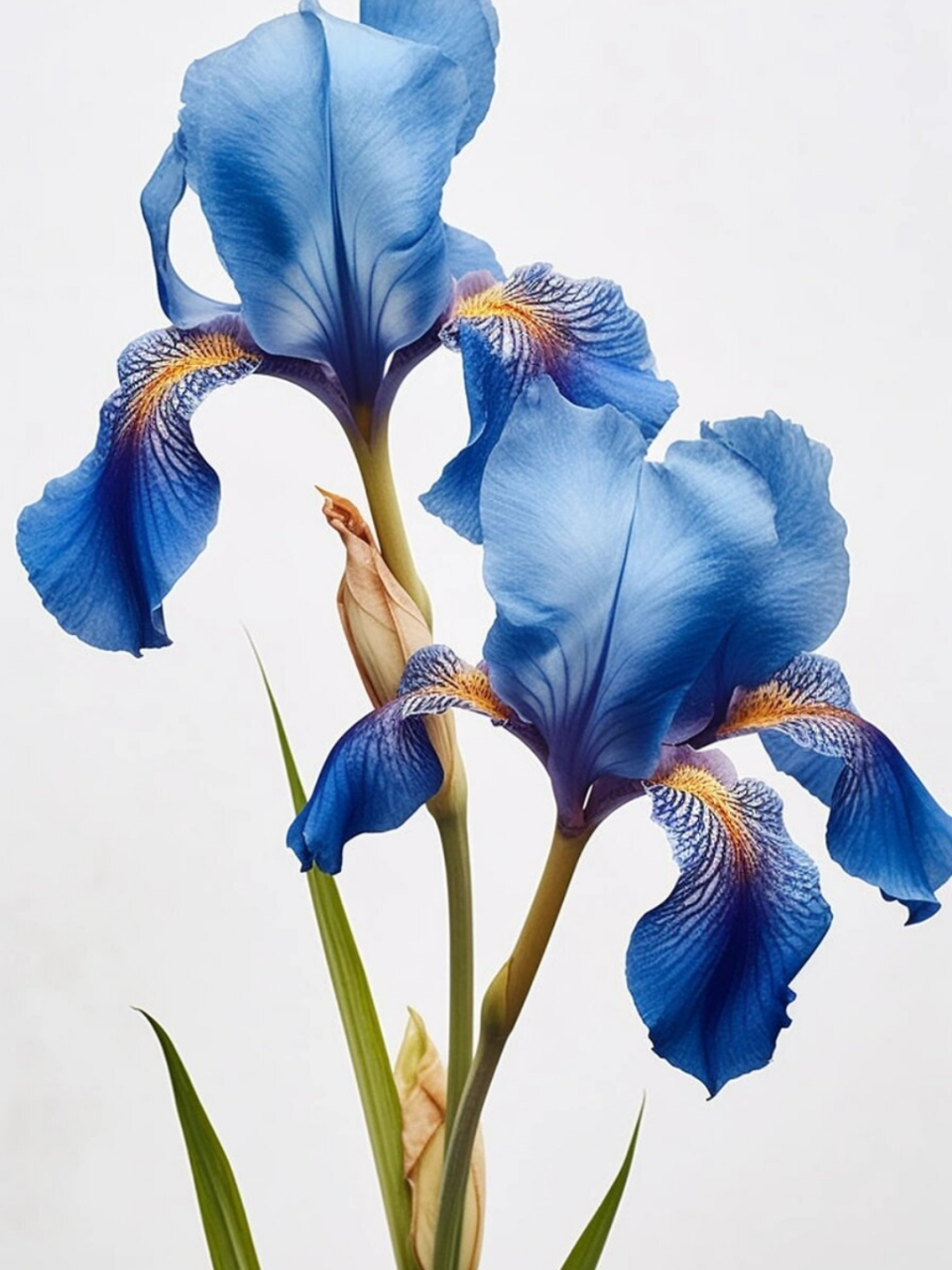 绘画素材蓝色鸢尾花  绘画的蓝色的鸢尾花是不是惊艳到你了呢?