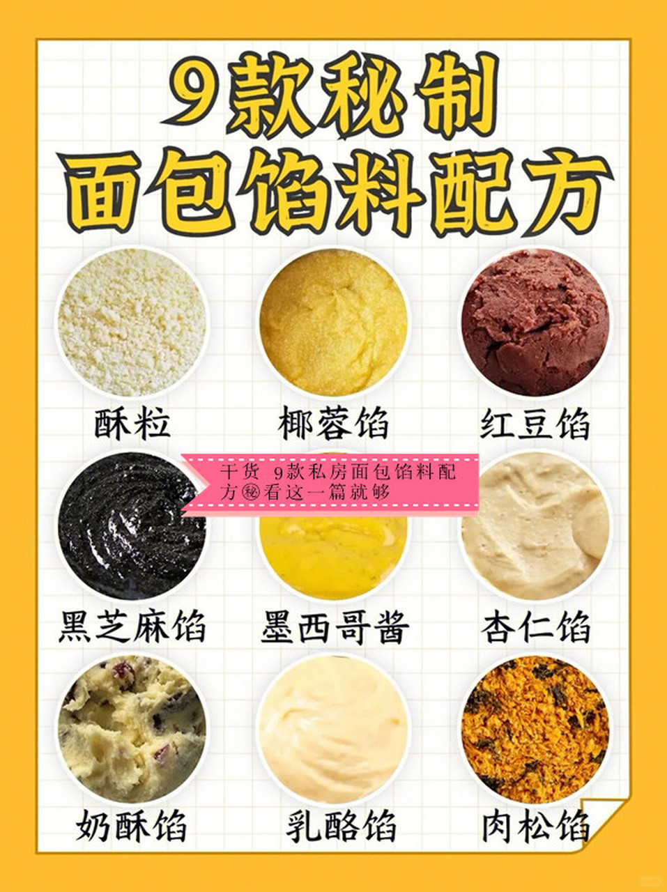 干货759款私房面包馅料配方92看这一篇就够73 今天给大家分享9