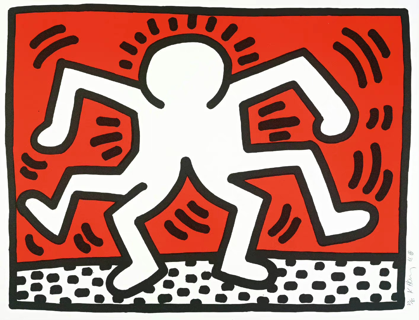 分享美国艺术家凯斯 · 哈林(keith haring)的一组作品.