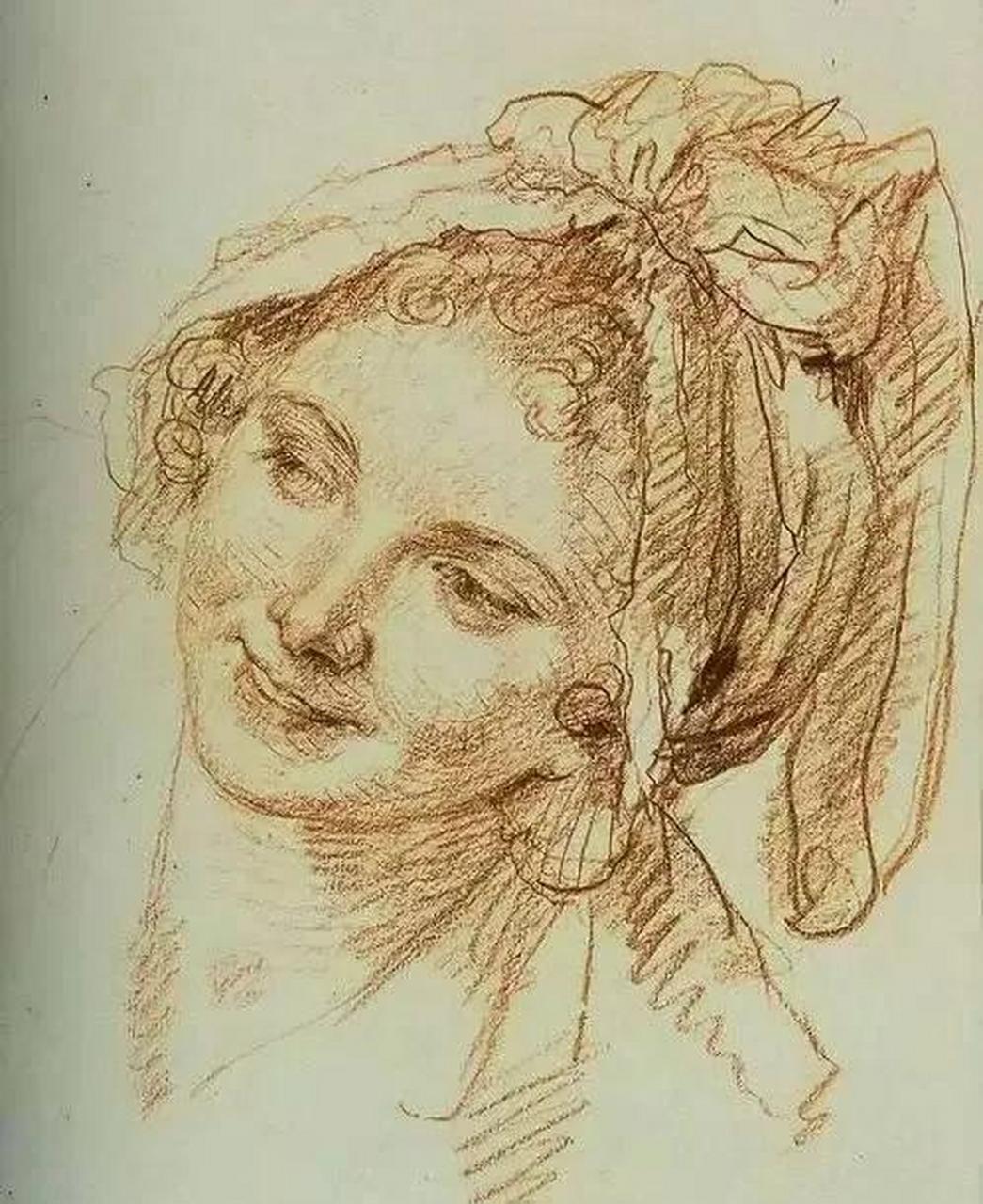 法国肖像画大师,格勒兹素描作品欣赏