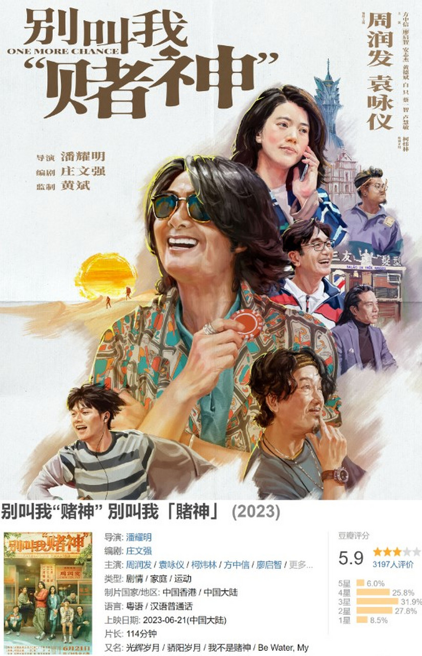 剧情片《别叫我"赌神"》豆瓣开分5.