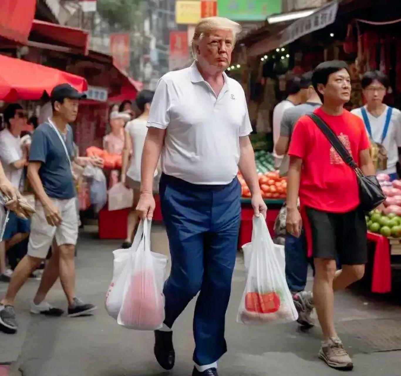 川普的退休生活,搞笑图片.