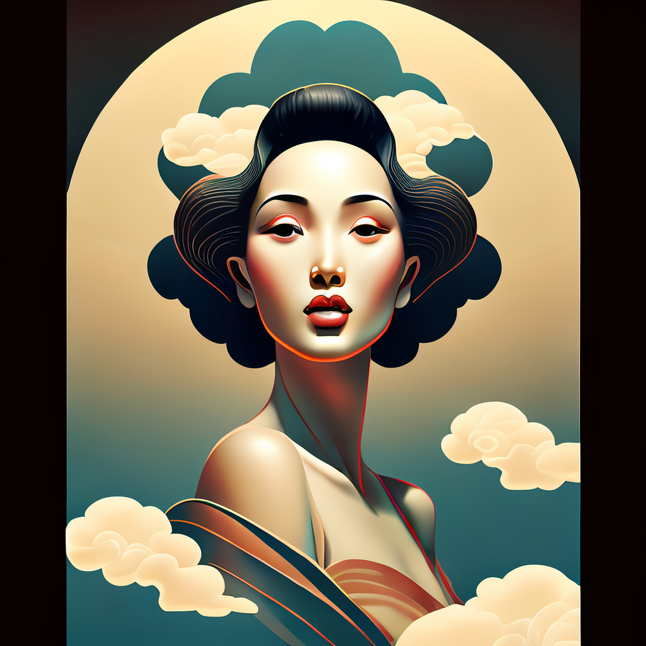 #百度ai绘图黑科技#壁纸,微视图,古风绘画,中国风,描绘古诗词,古典美.