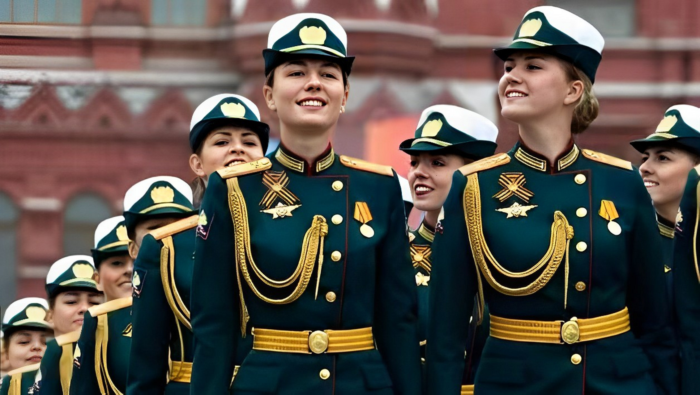 5月9日,女兵最好看的是俄罗斯胜利大阅兵.照片中的女兵相当英俊.