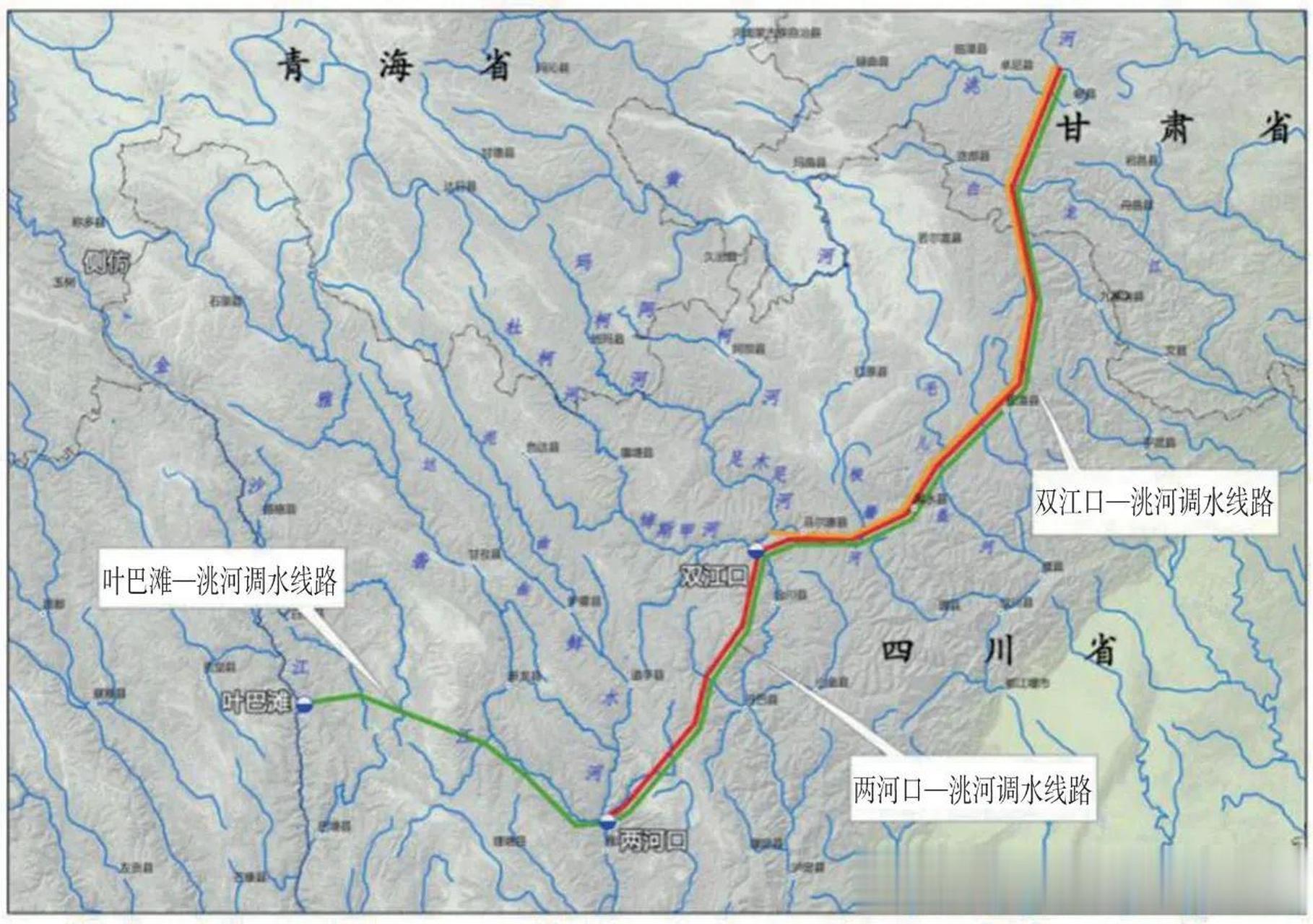 不考虑岗托水库投资分摊的情况下,南水北调西线工程上线方案工程静态