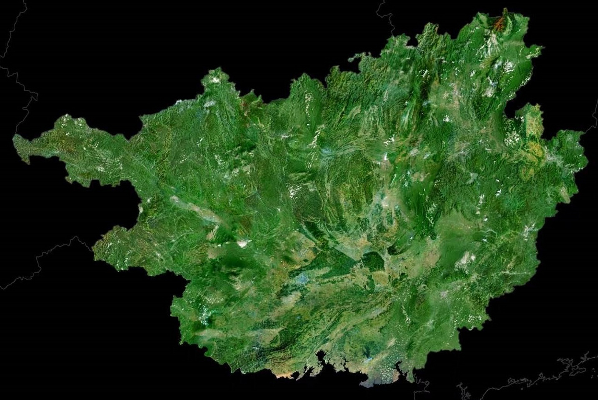 广西壮族自治区卫星地图