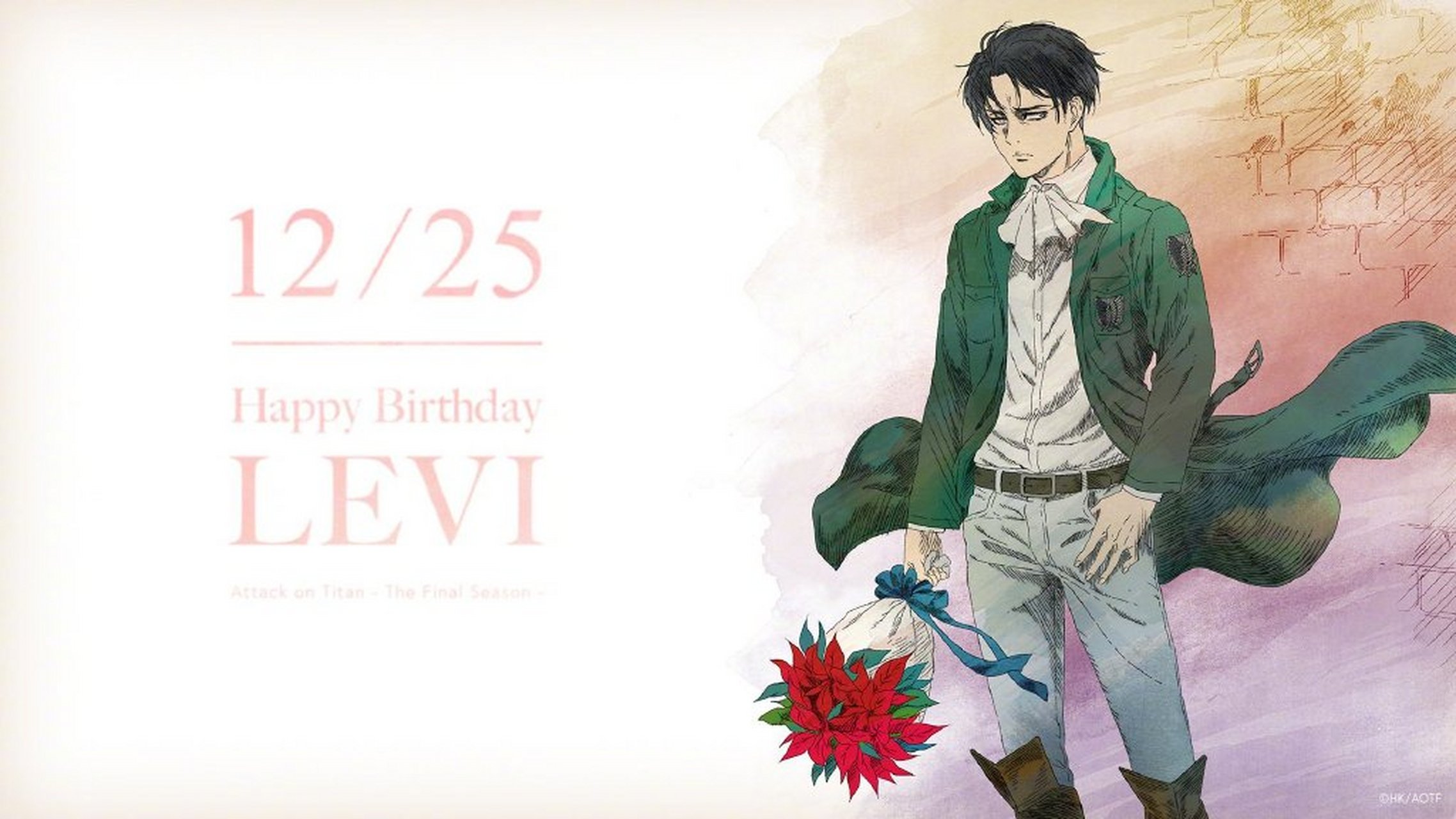 动漫#利威尔兵长 mappa绘制的兵长生日贺图[生日蛋糕]生日快乐啦