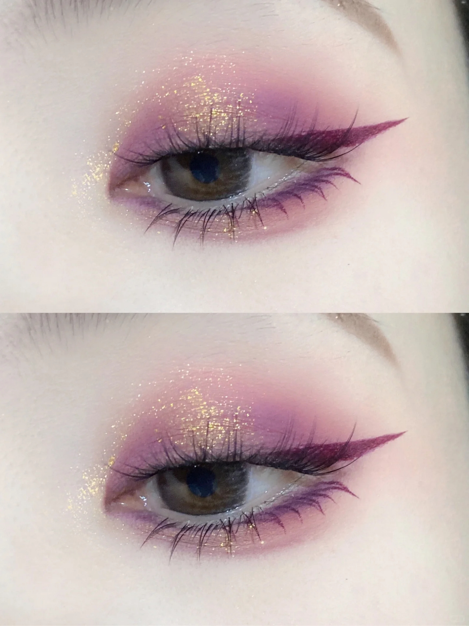 氛围感彩色眼线笔6015纸醉金迷粉紫渐变眼妆 彩色眼线笔真是彩色