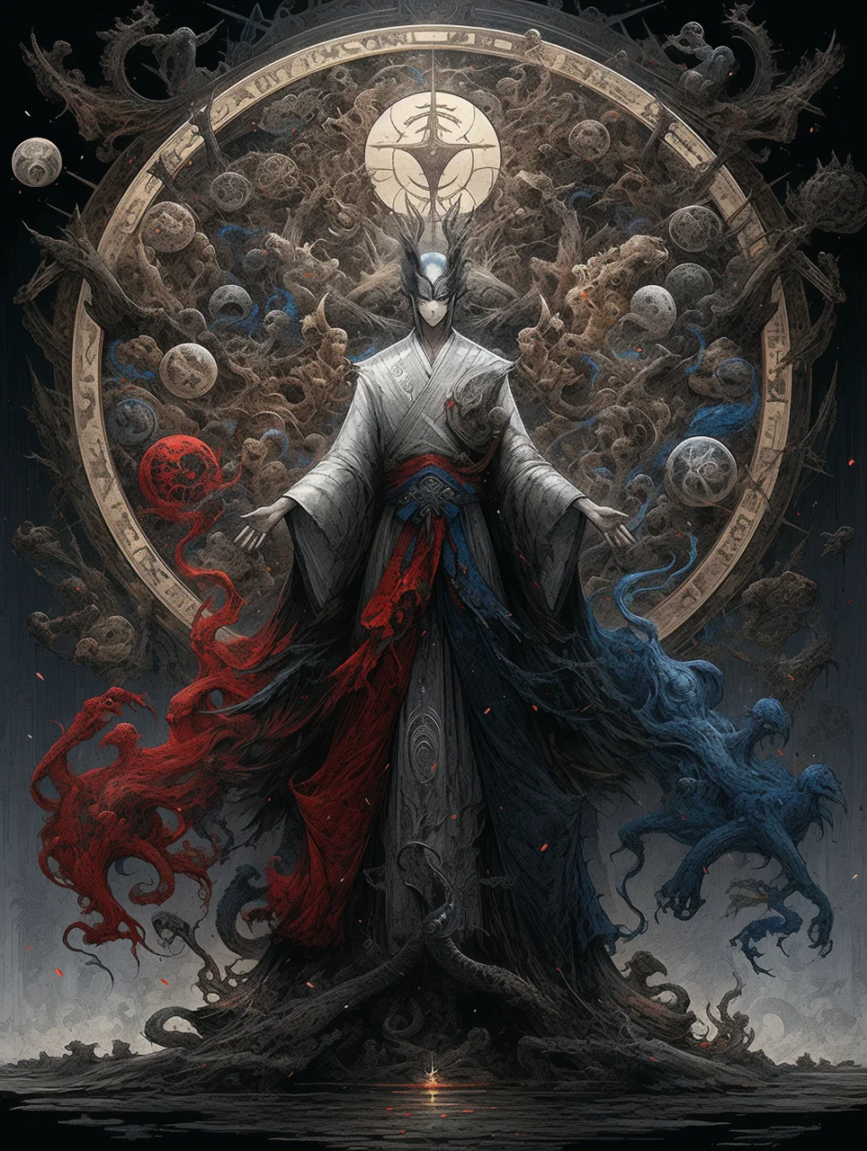 奥西里斯在冥界中审判和赐予死者新的生命.