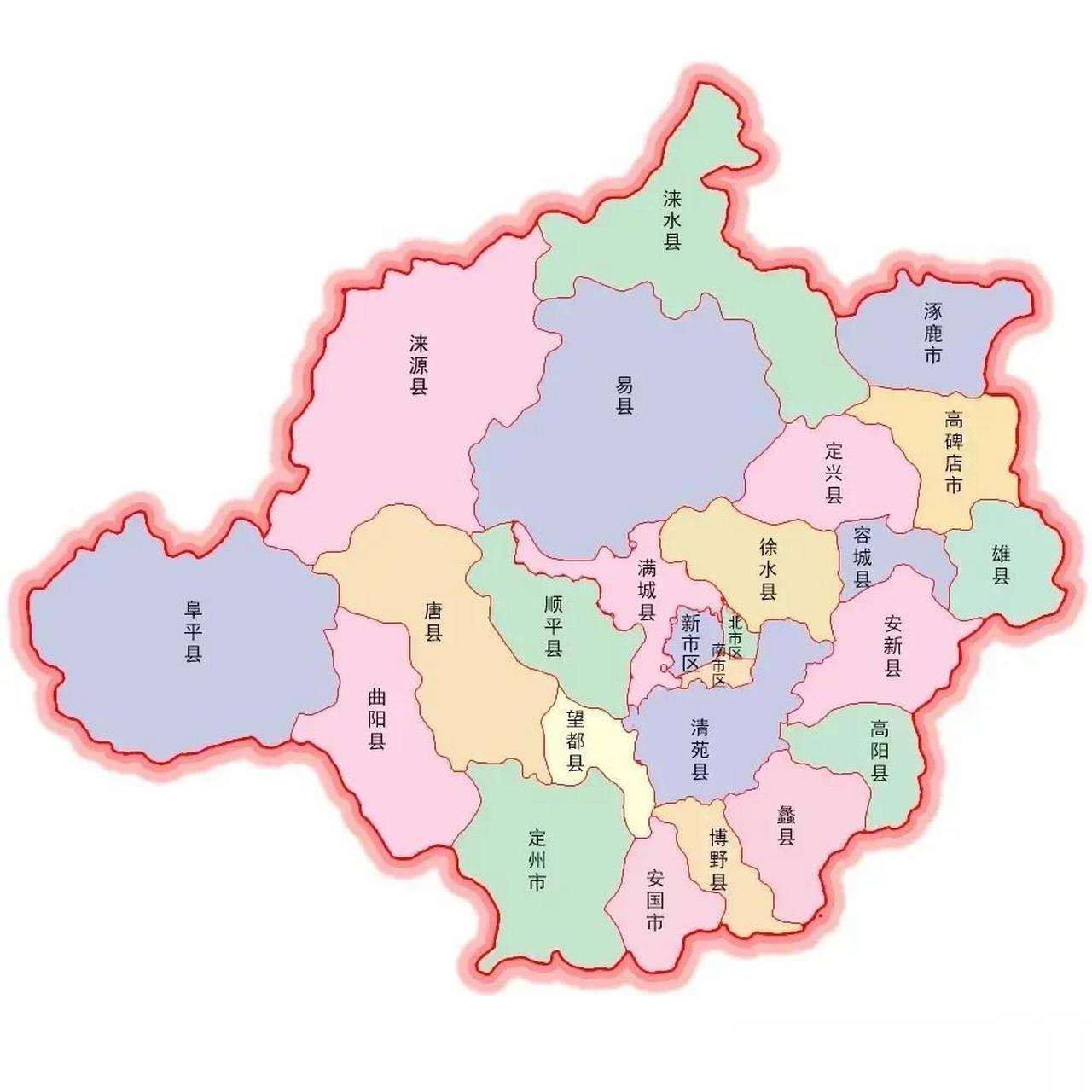 一张河北保定市的行政区划图上,居然出现涿鹿市,作为一个保定人,我