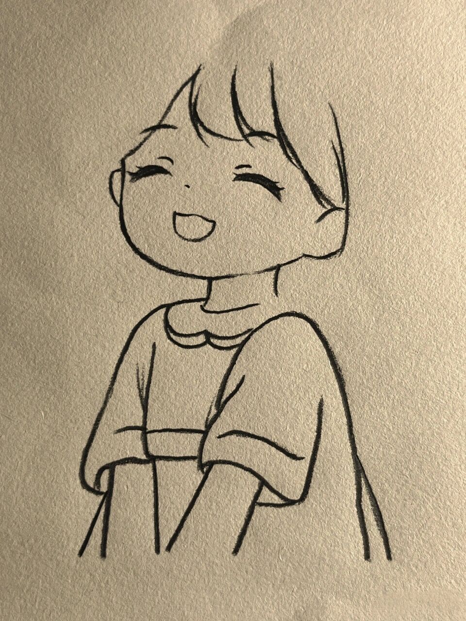 微笑女孩的简笔画  她的笑容有没有甜到你心里呀?