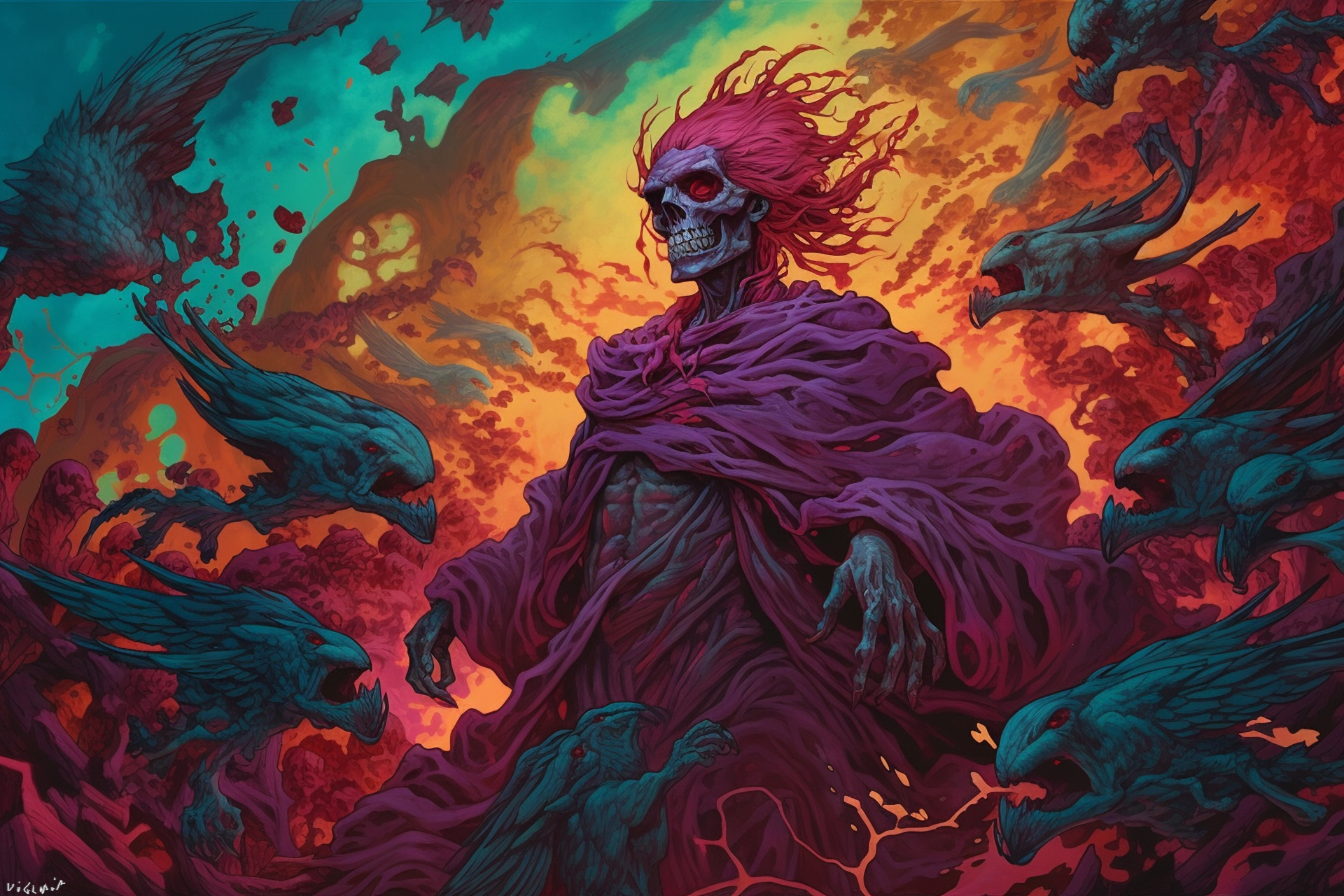 艺术气息浓郁的骷髅头!#骷髅头# #ai绘画