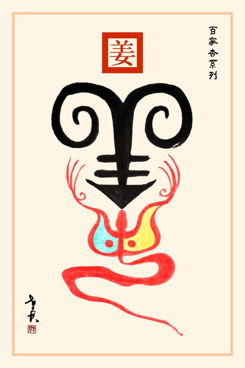 姜上羊下母,合为姜姓图腾.