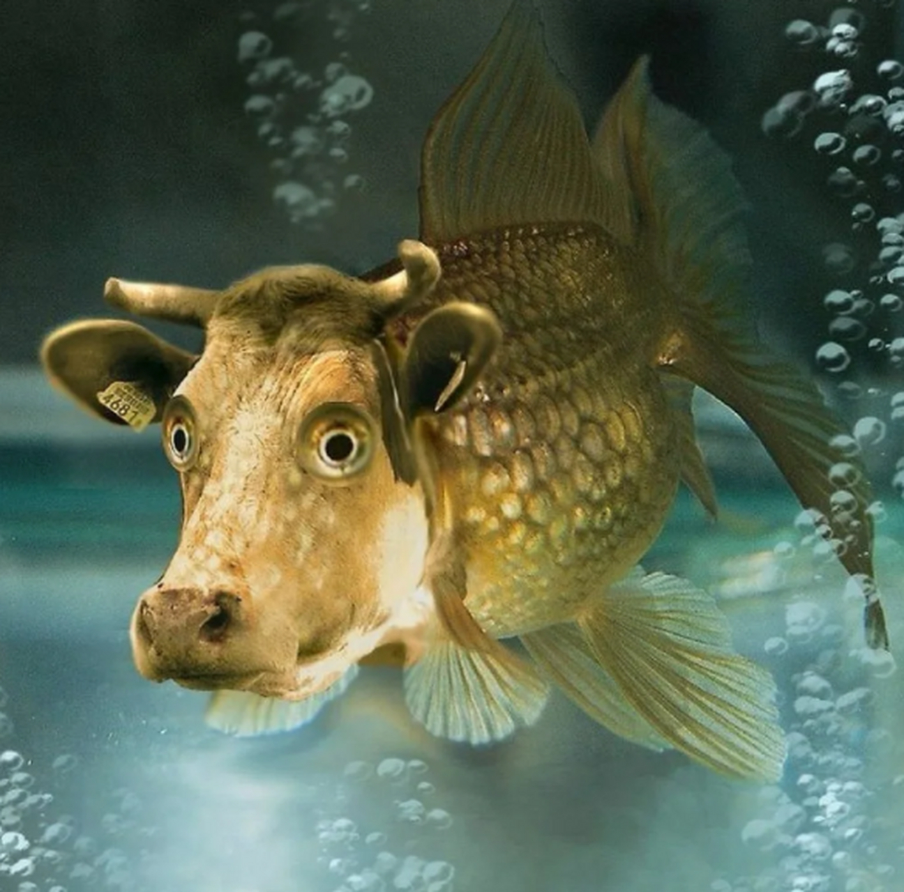 这是山海经动物吗,牛头鱼身