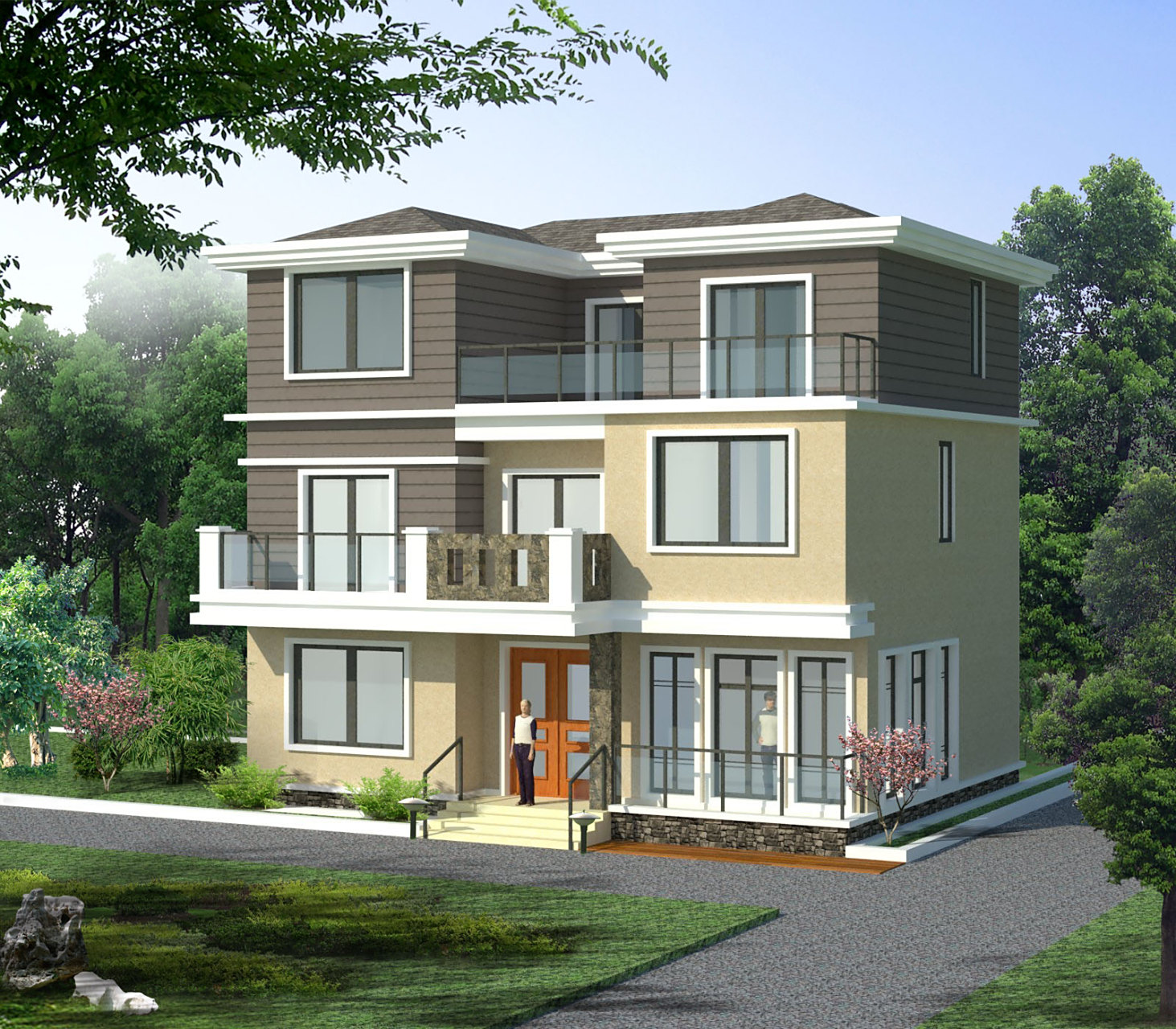 34平米,砖混和框架结构均可,参考造价23—40万左右.