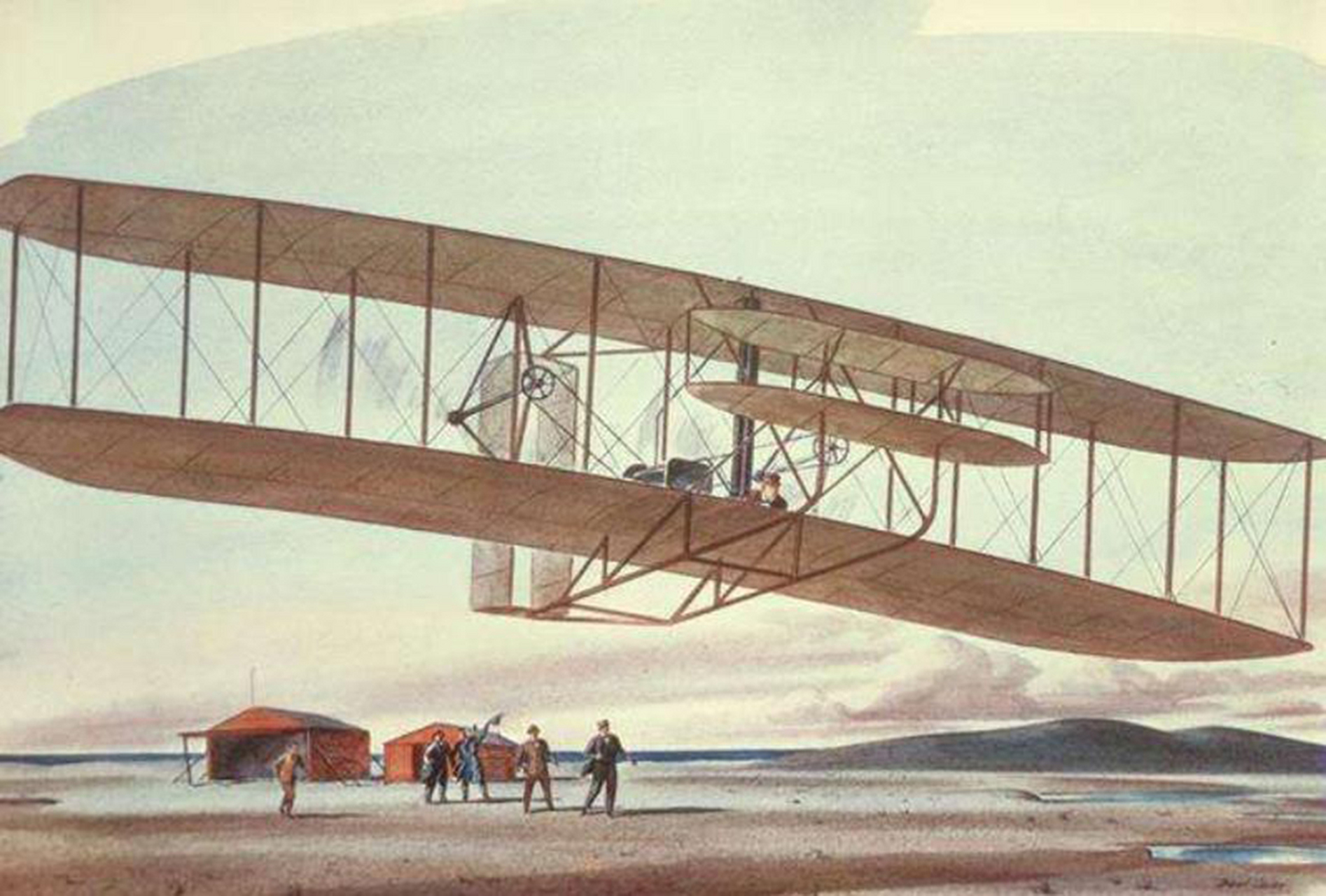 第一架飞机试飞成功图片