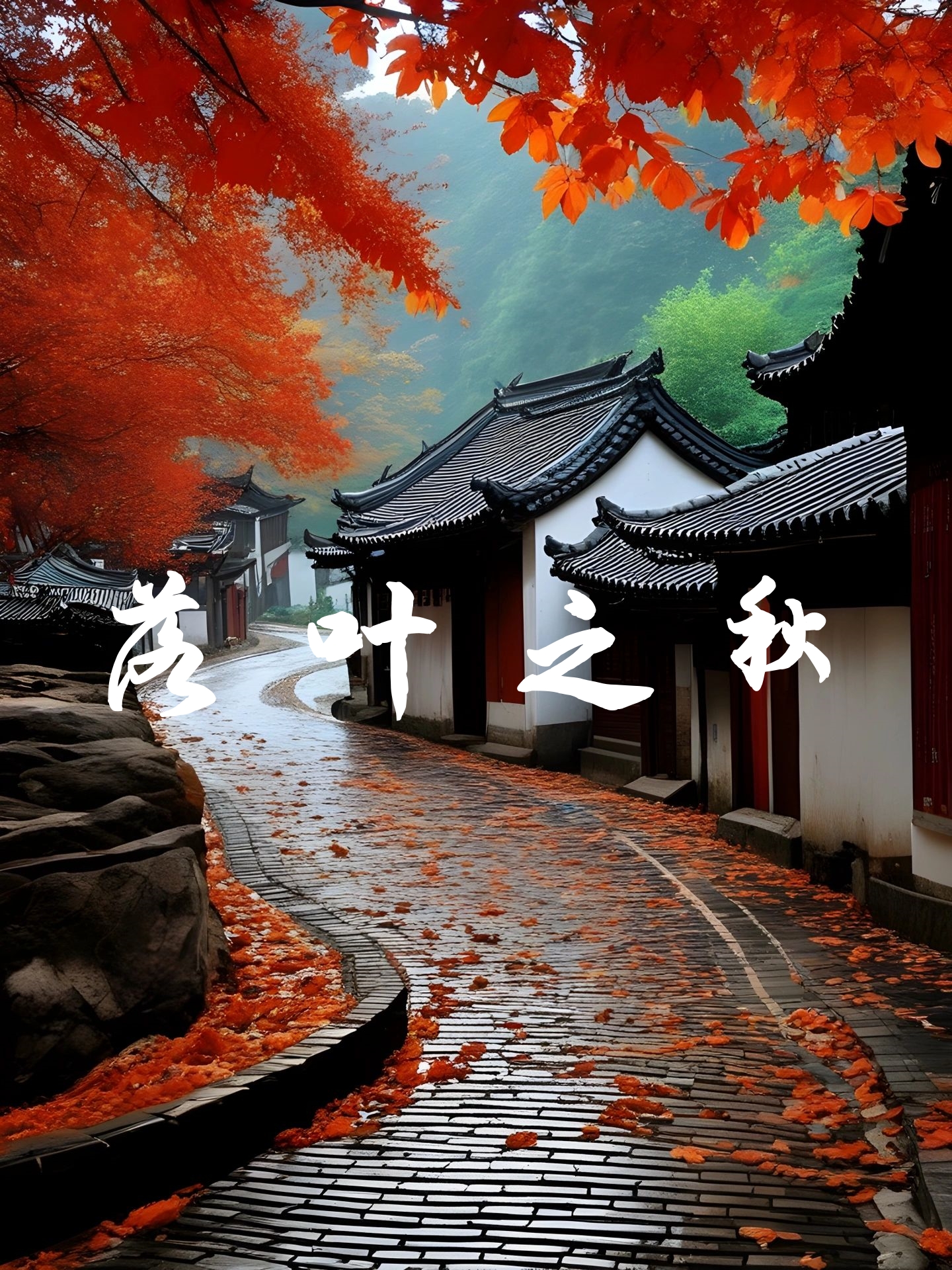 落叶之秋  秋天的落叶,随风舞动,金黄满地.