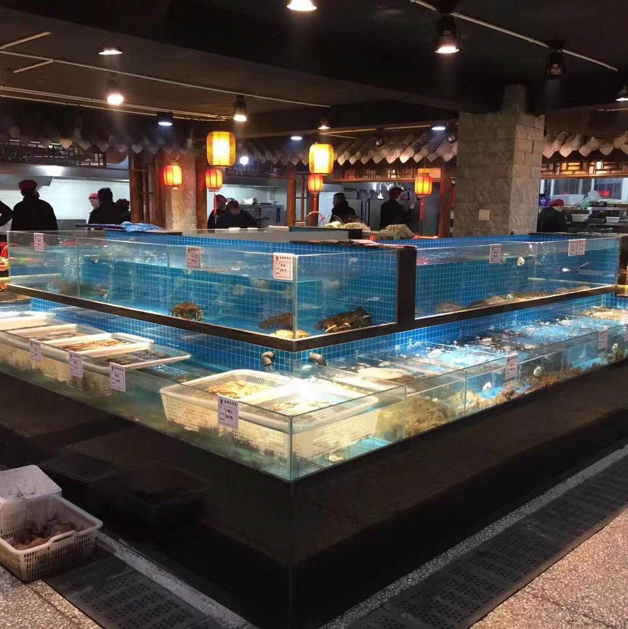 专注海鲜池,鱼池,鱼缸,酒店海鲜池,饭店海鲜池,定制制作【名扬鱼池