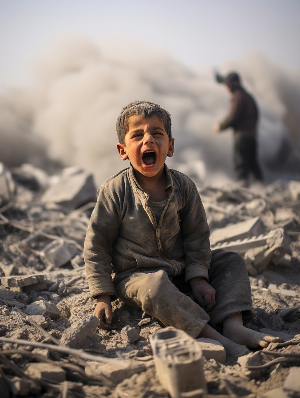 战火中的加沙(本组图片由人工智能生成)#加沙#以色列对加沙发动大规模