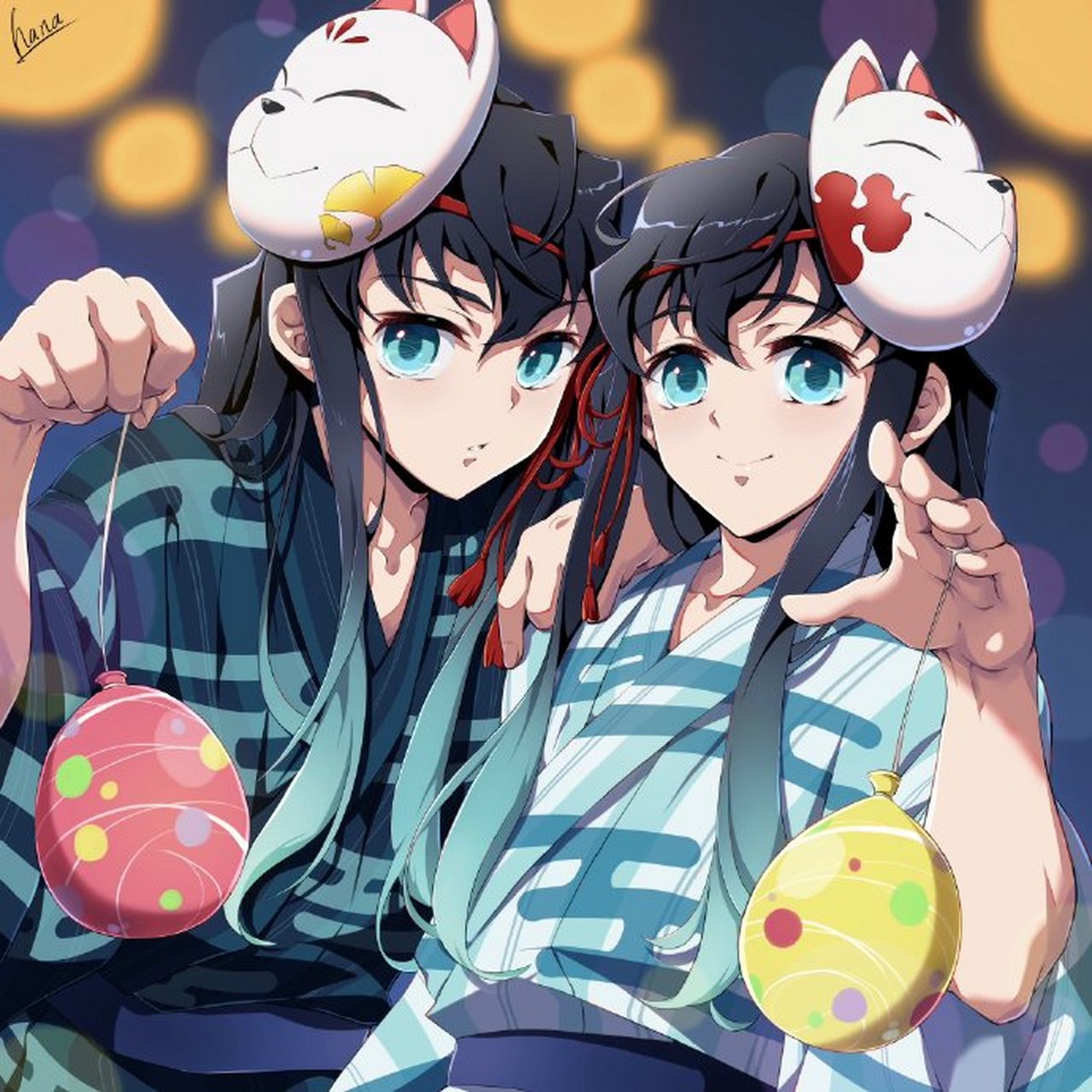 鬼灭之刃# 鬼灭之刃 时透兄弟俩的羁绊[心] (twi:hana_ni_nare_)