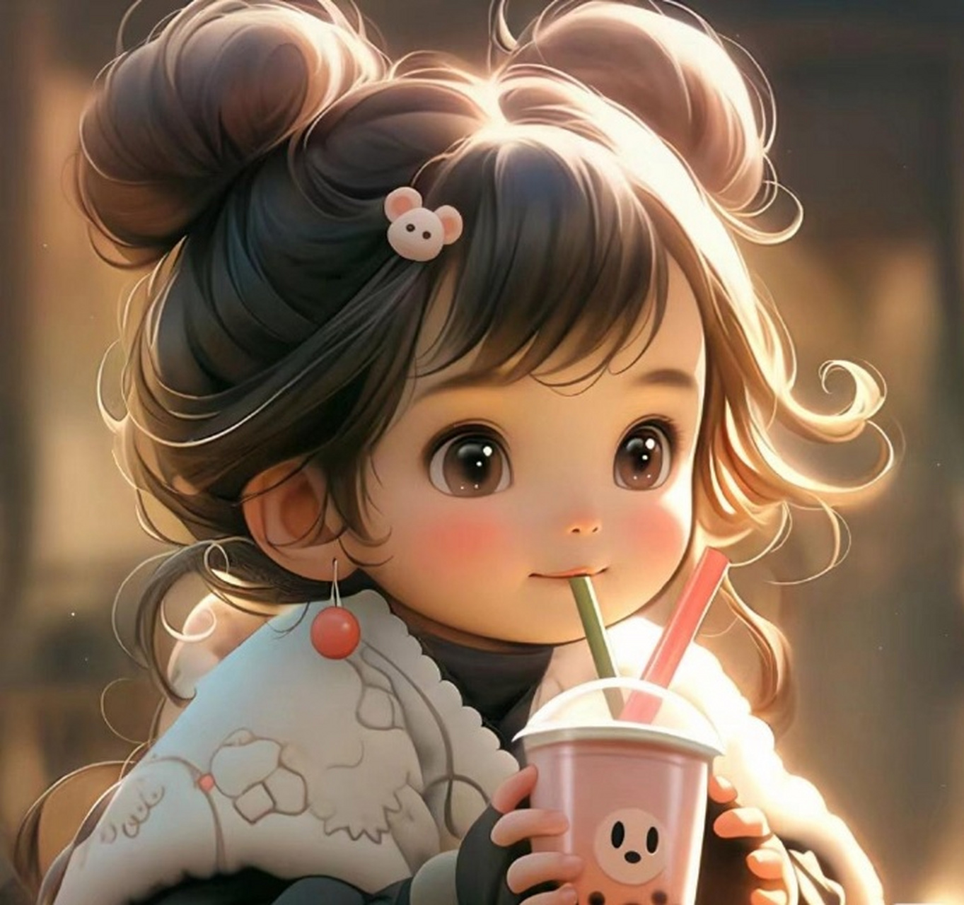 萌q小可爱头像插画 676767,每一张都超级可爱 #动漫插画