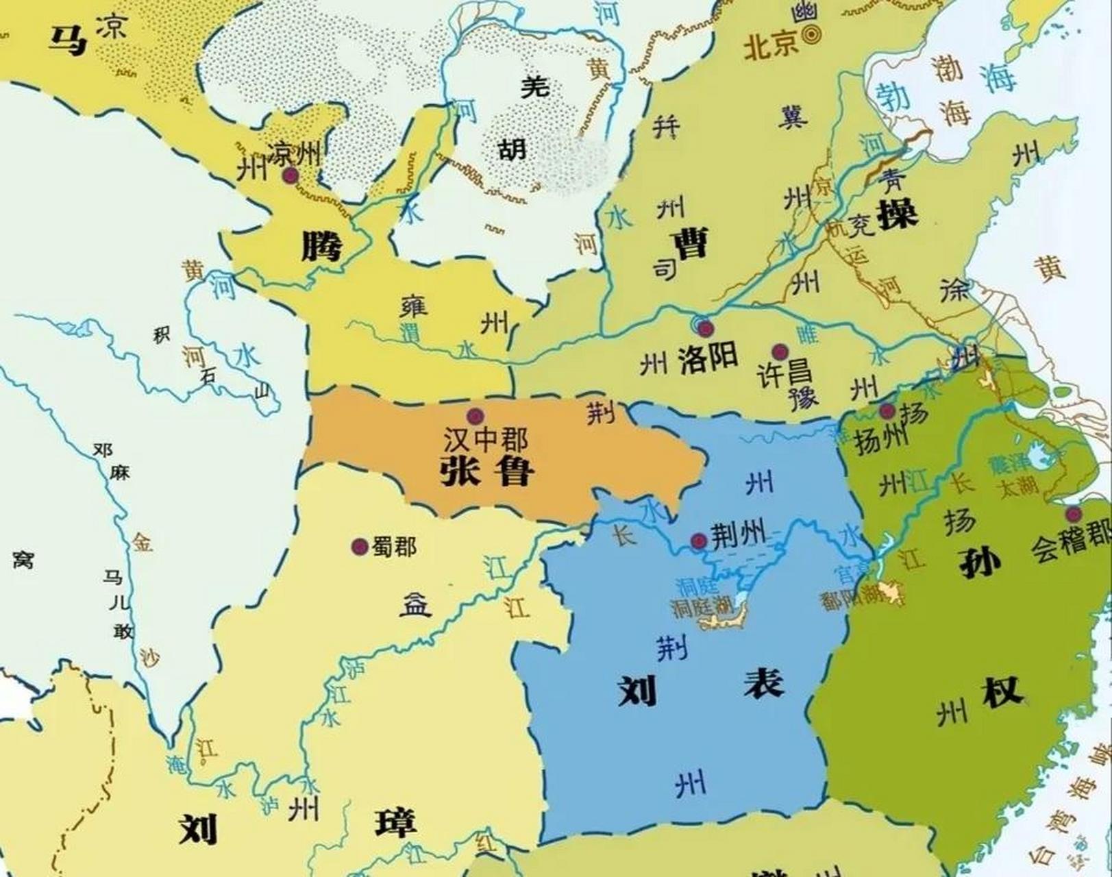 刘表地盘地图图片