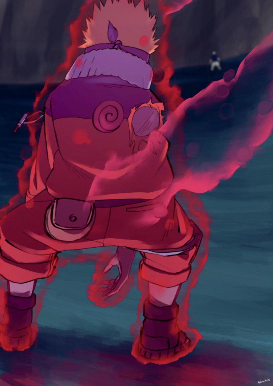 火影忍者# 九尾外衣出现