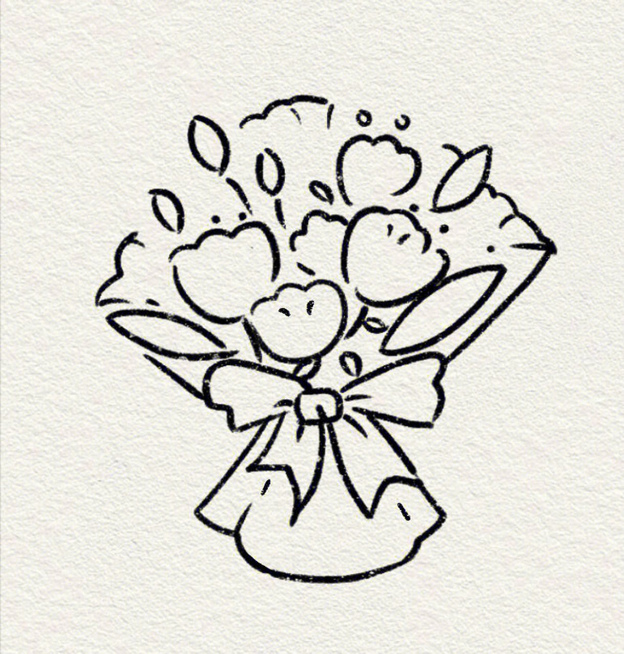 花束贺卡简笔画教程