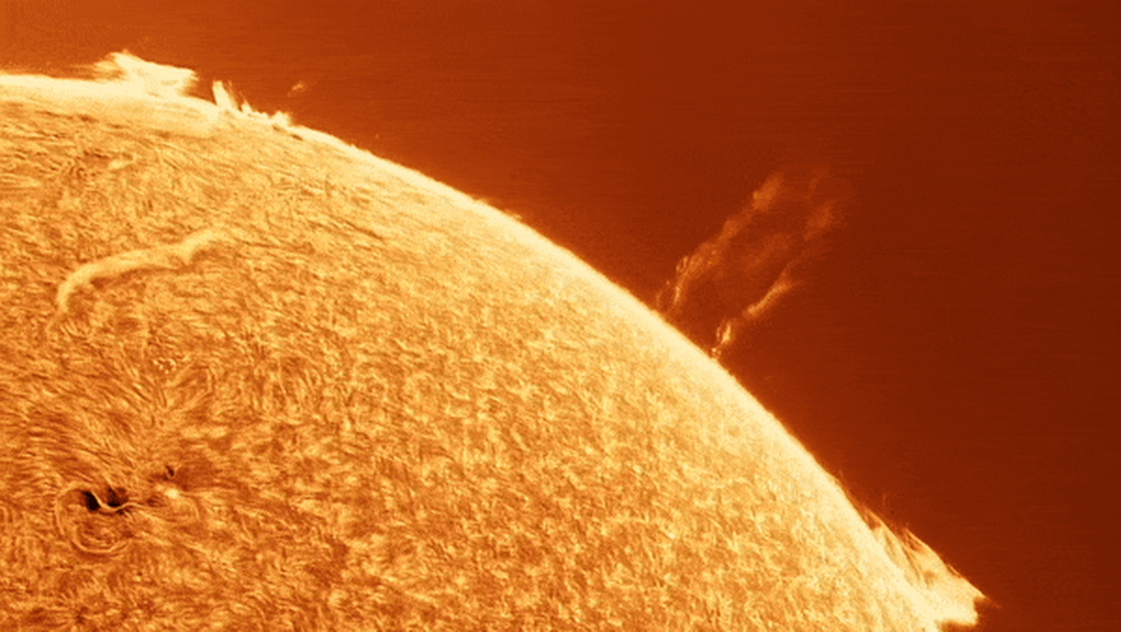 太阳盘面上方出现的高度是地球的数倍的等离子体云或日珥 科学家们并