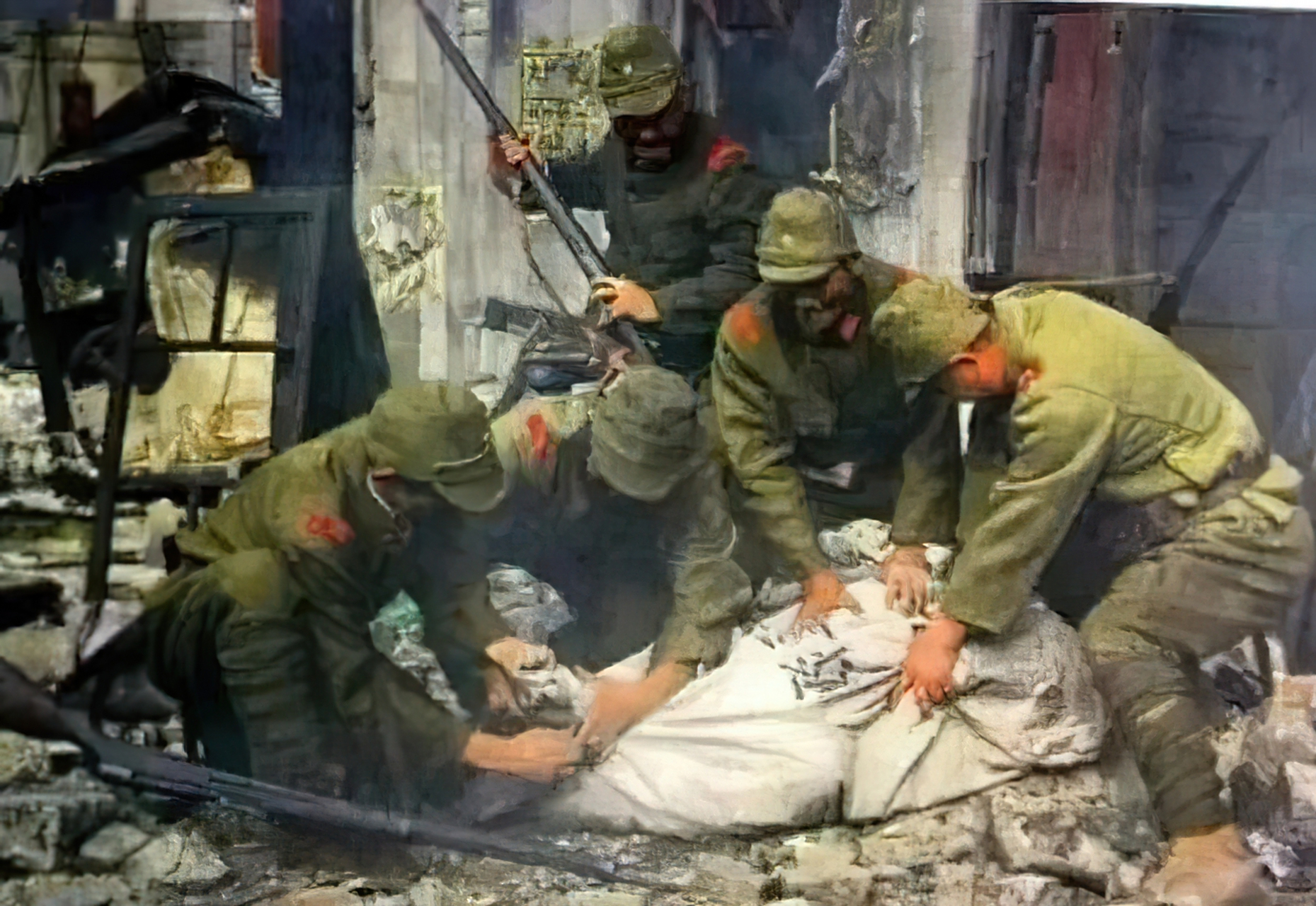 1937年,日本军队入侵中国,杨明贞家遭到了日本人的袭击,当时她只有6岁