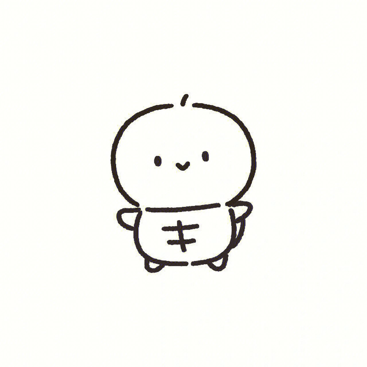 简笔画小头像