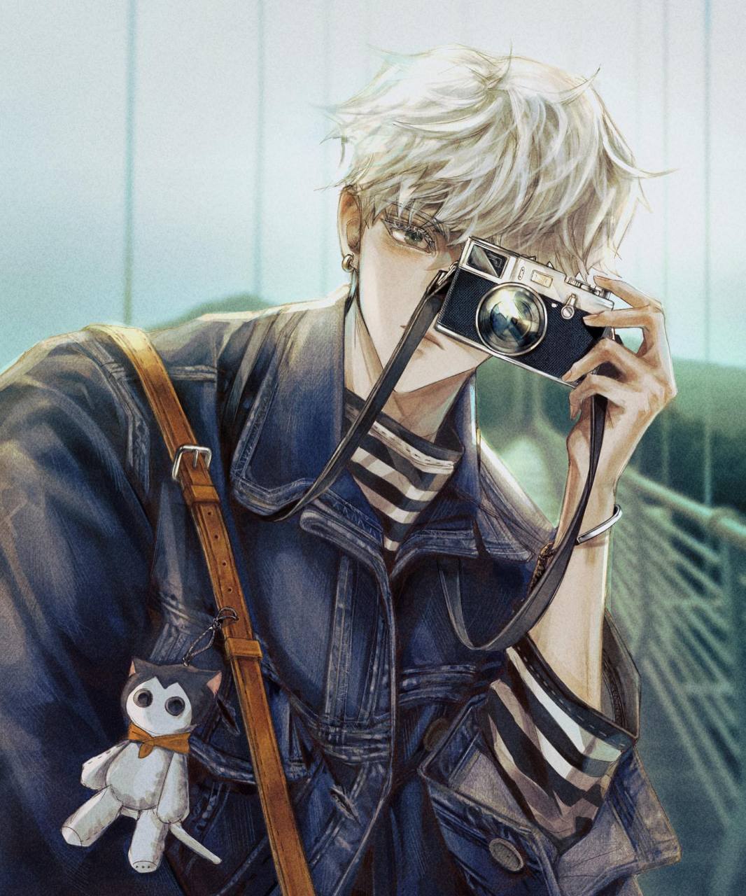 韩国插画师mihxk绘制的帅哥插画作品!花样美男