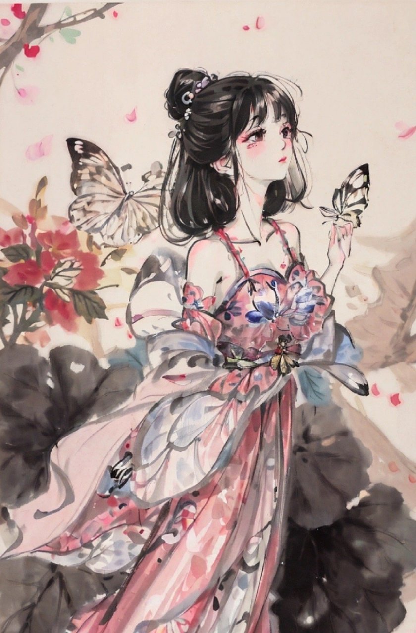 水墨风少女壁纸