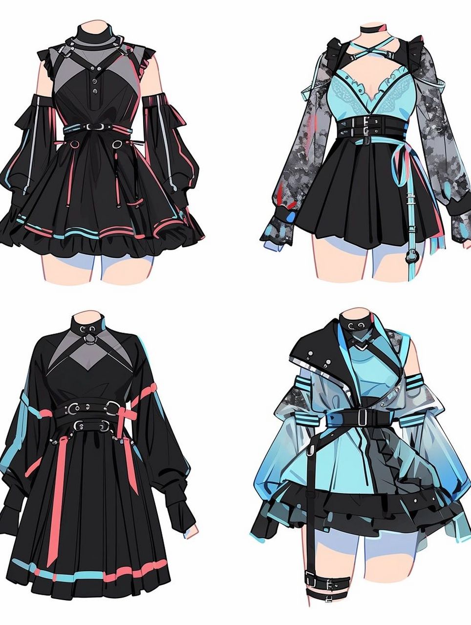 服装设计效果图:打歌服改良版