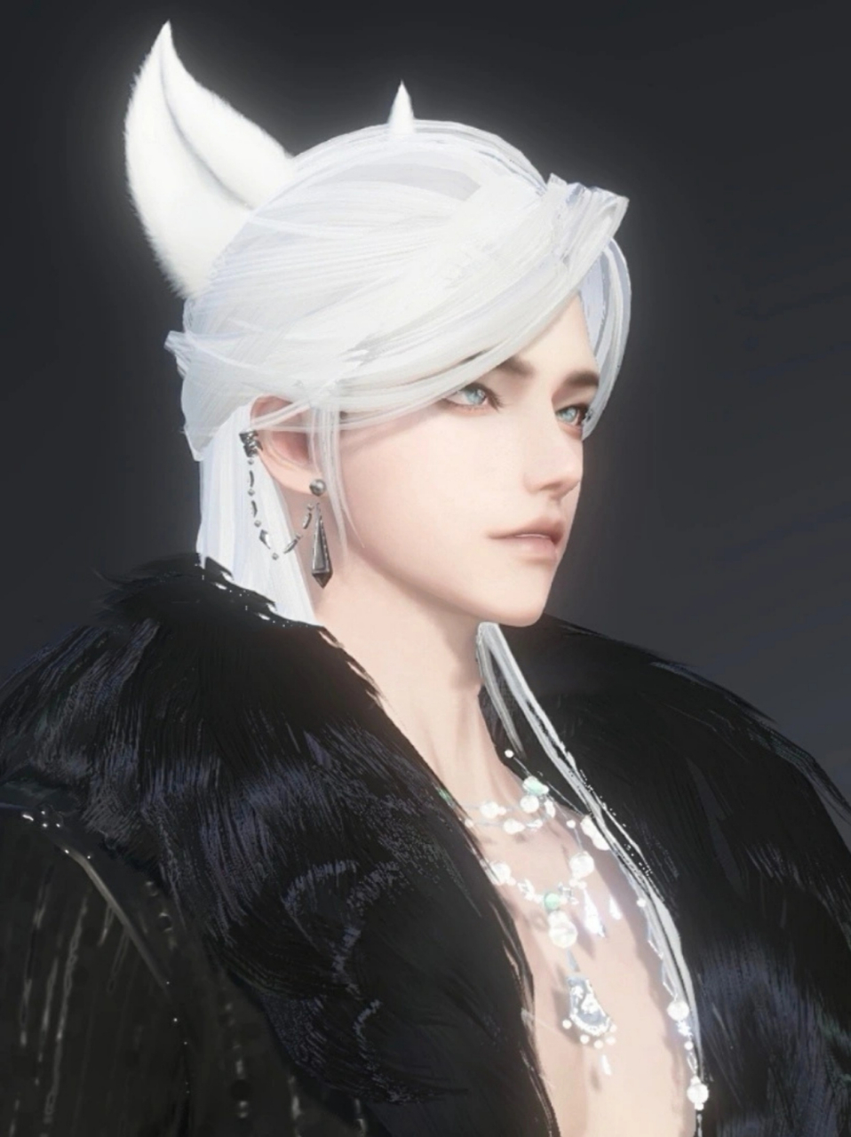 逆水寒捏脸分享  走得大概是一个深情男二的路线,但深不深情不太好说