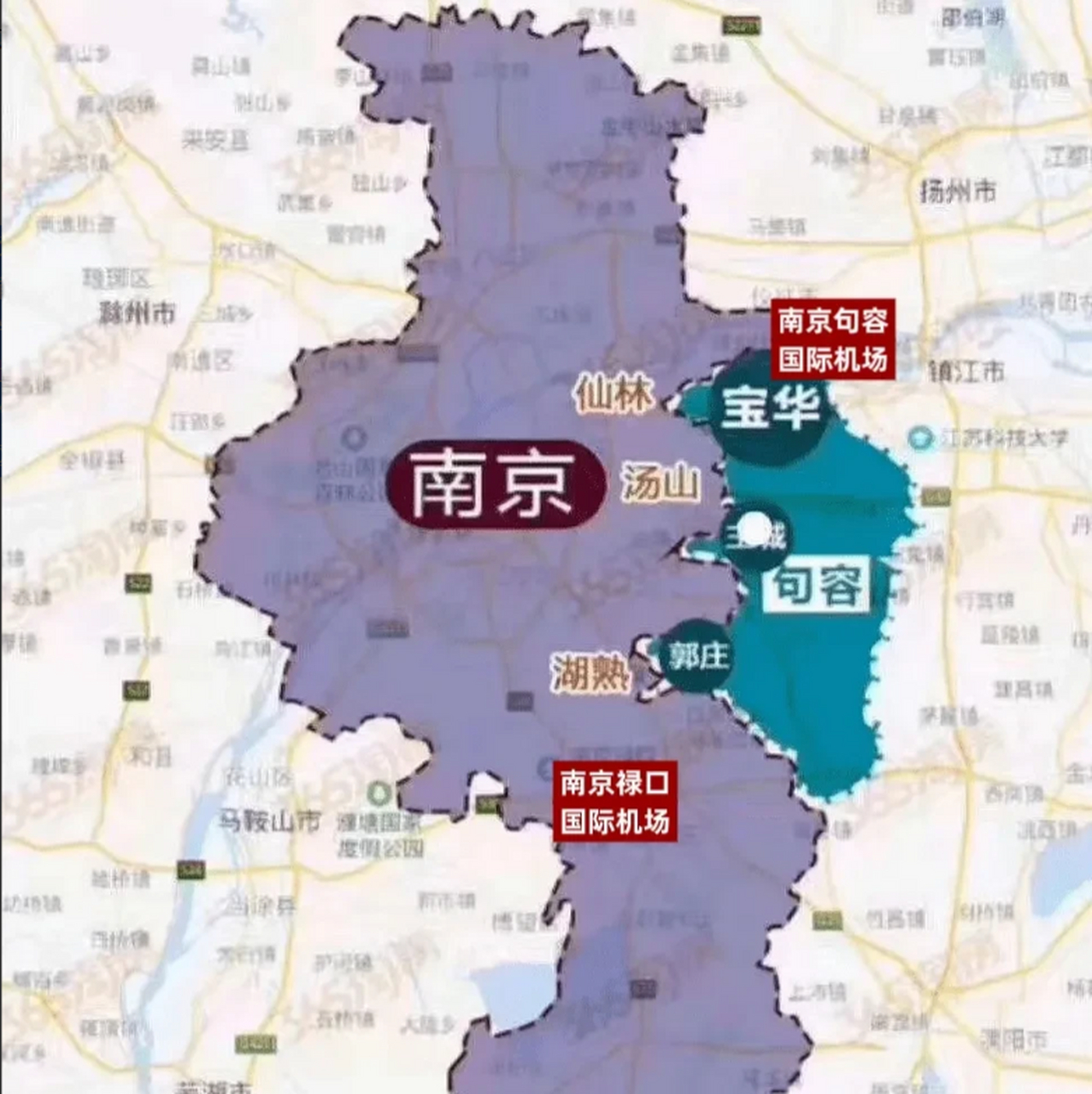 对于南京而言,既然要建第二机场,选择六合不如选择句容,放在句容还