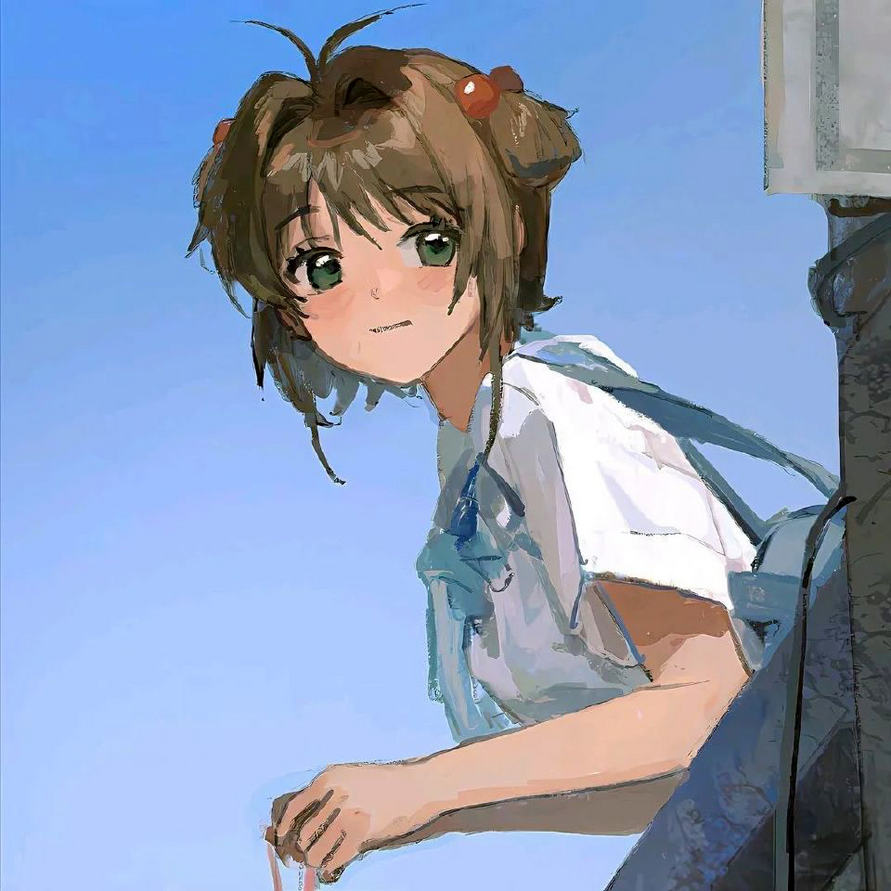 动漫女生头像  "爱像石子落在雪山的尖,攀爬上去要汇聚一整个春天.