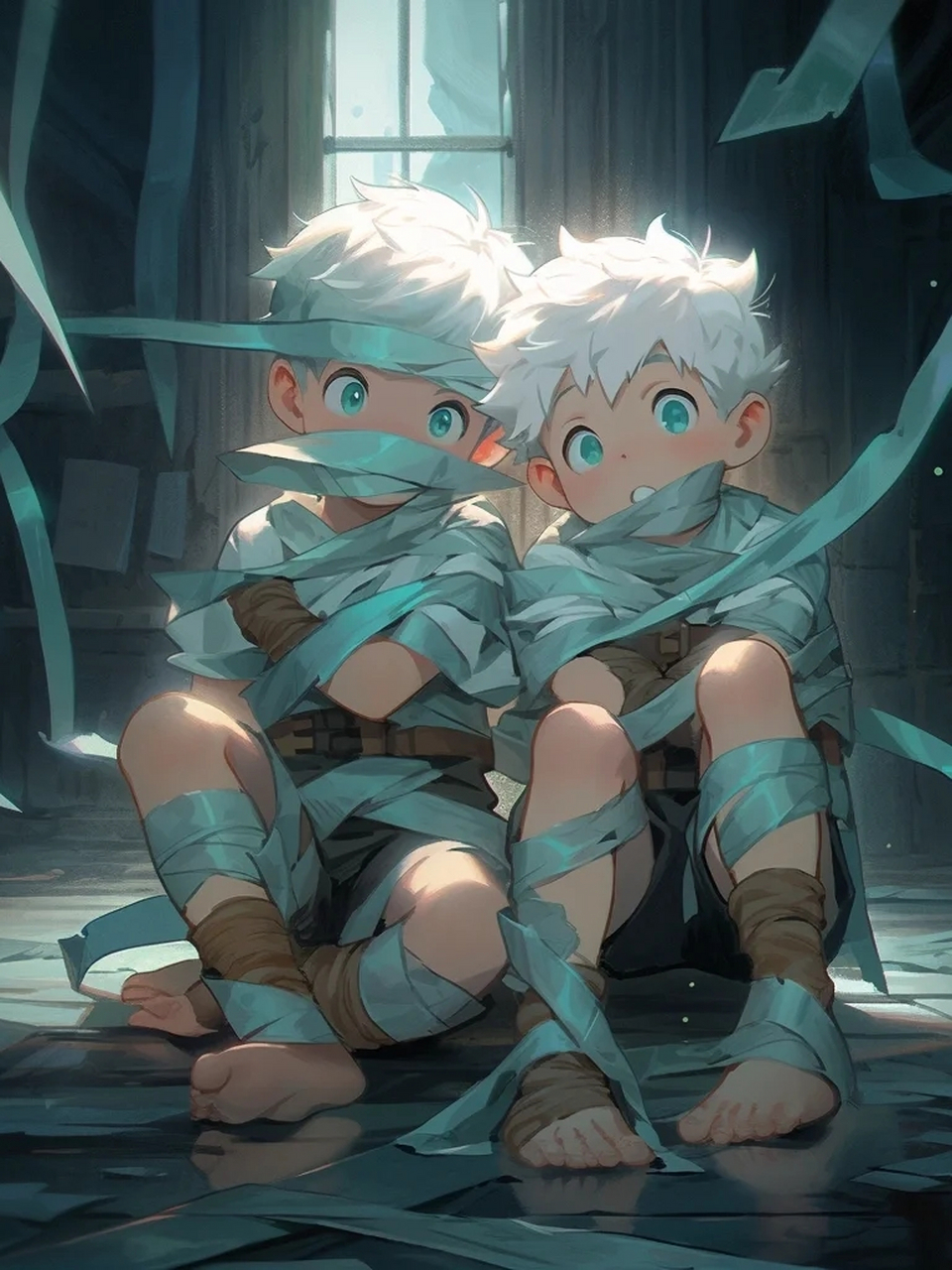 被绷带束缚的小正太,肉体与灵魂在疼痛中呼唤