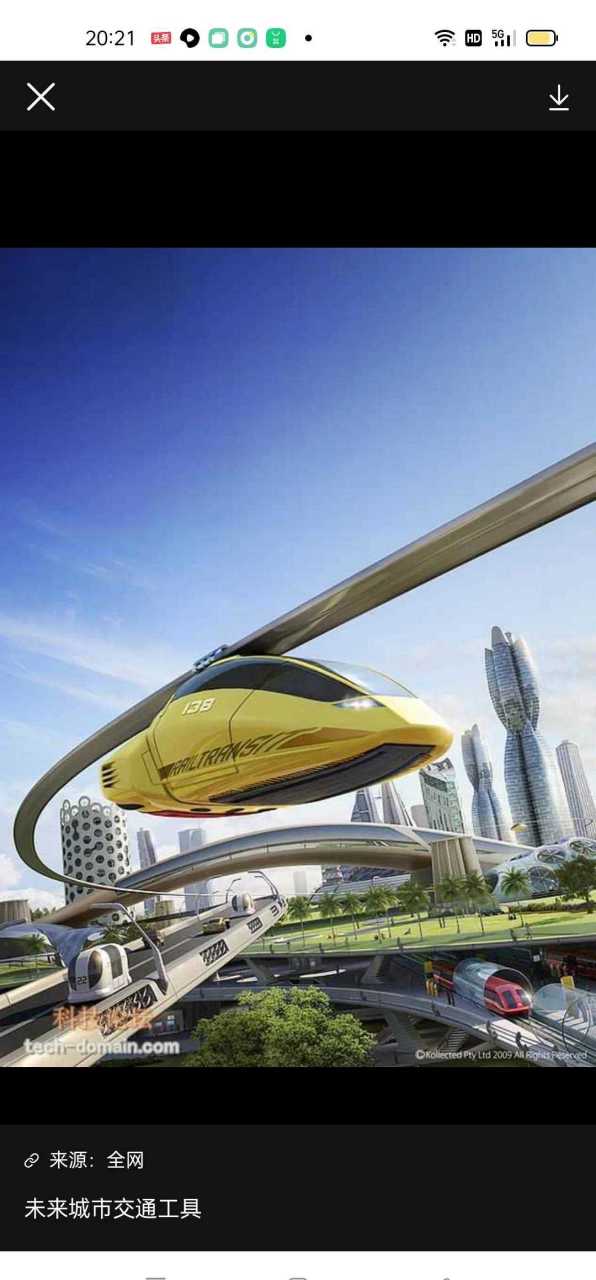 未来出行交通工具随着智能化的推进,汽车不在有方向盘都是一些按钮,车