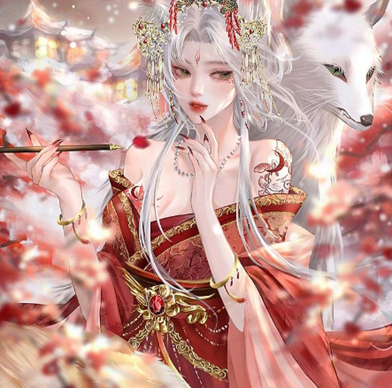 古风红色系女生头像#头像# #魅世海棠# #corrupt乄