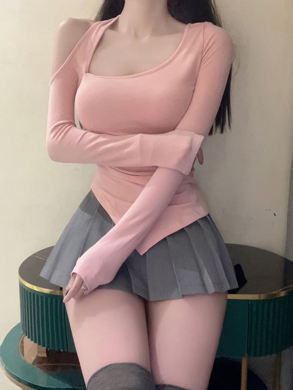 减龄百褶裙 这套好美 随便一穿少女感十足 粉色的衣服搭配百褶裙爱了