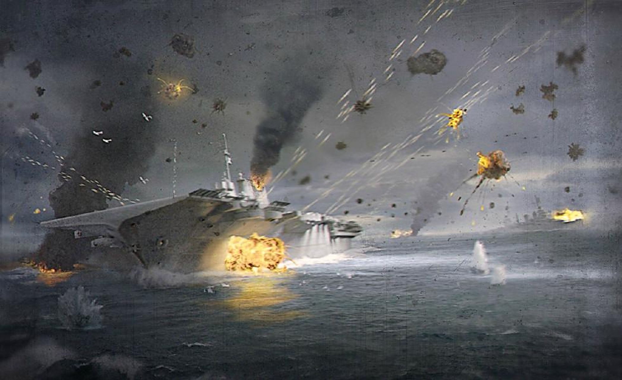 1942年5月的珊瑚海海战是战争史上航母编队在远距离以舰载机形式首次