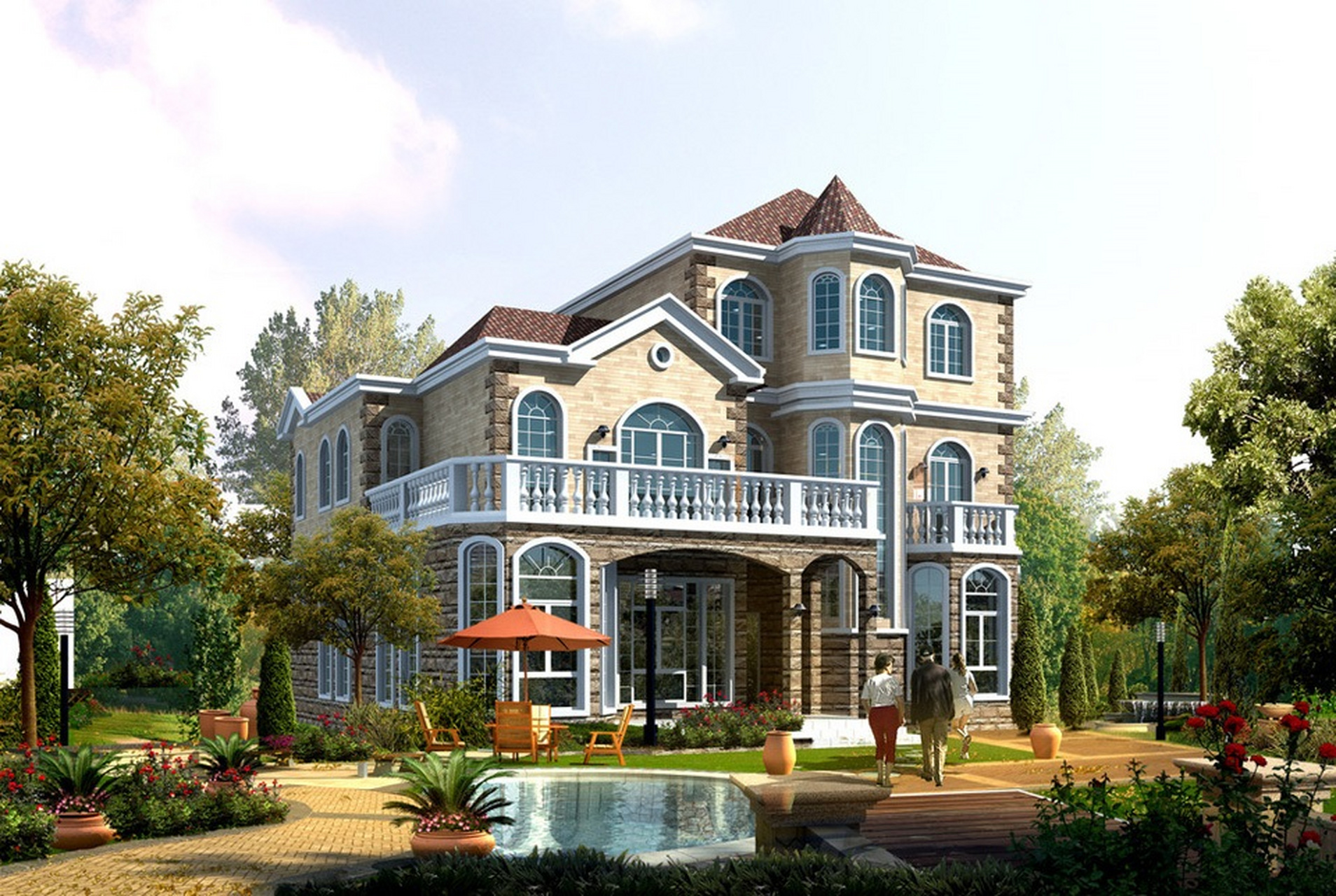 江苏常州金坛农村自建房别墅设计案例【cjl0167】,开间11米,进深12米