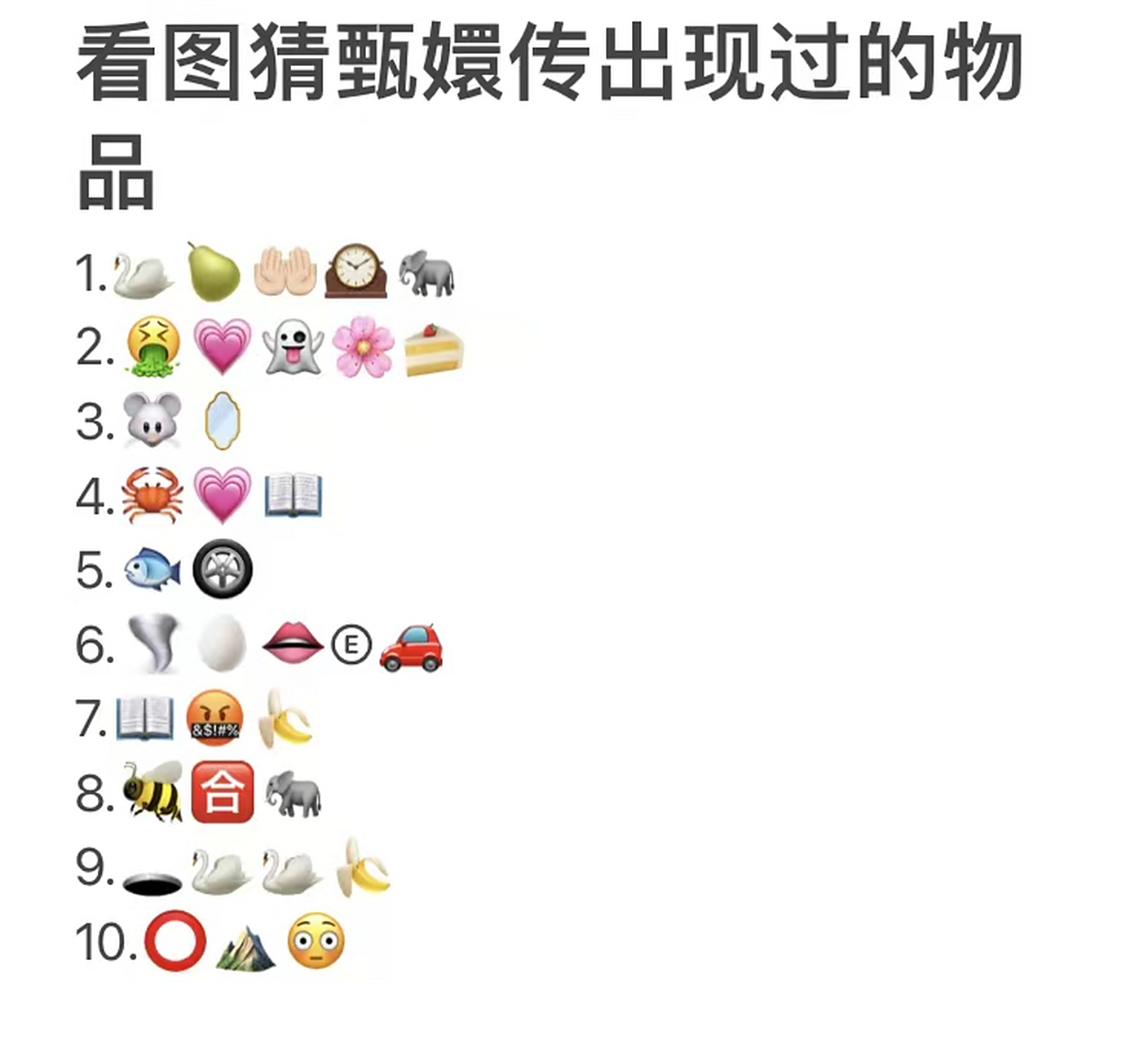 看图猜猜在《甄嬛传》中出现过的物品~,你猜得出来吗?